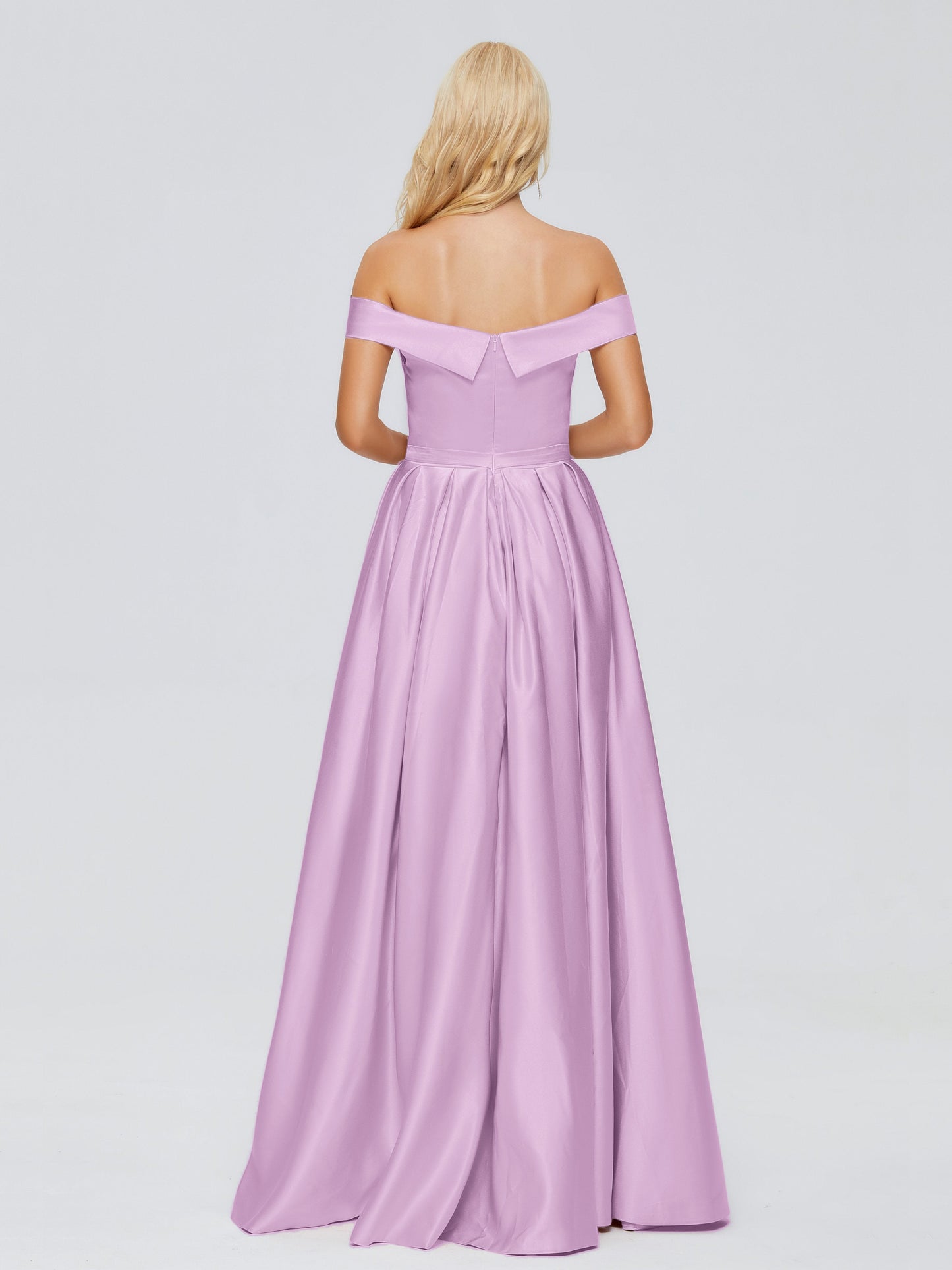 Annabelle Off the Shoulder Satin Bridesmaid Dresses