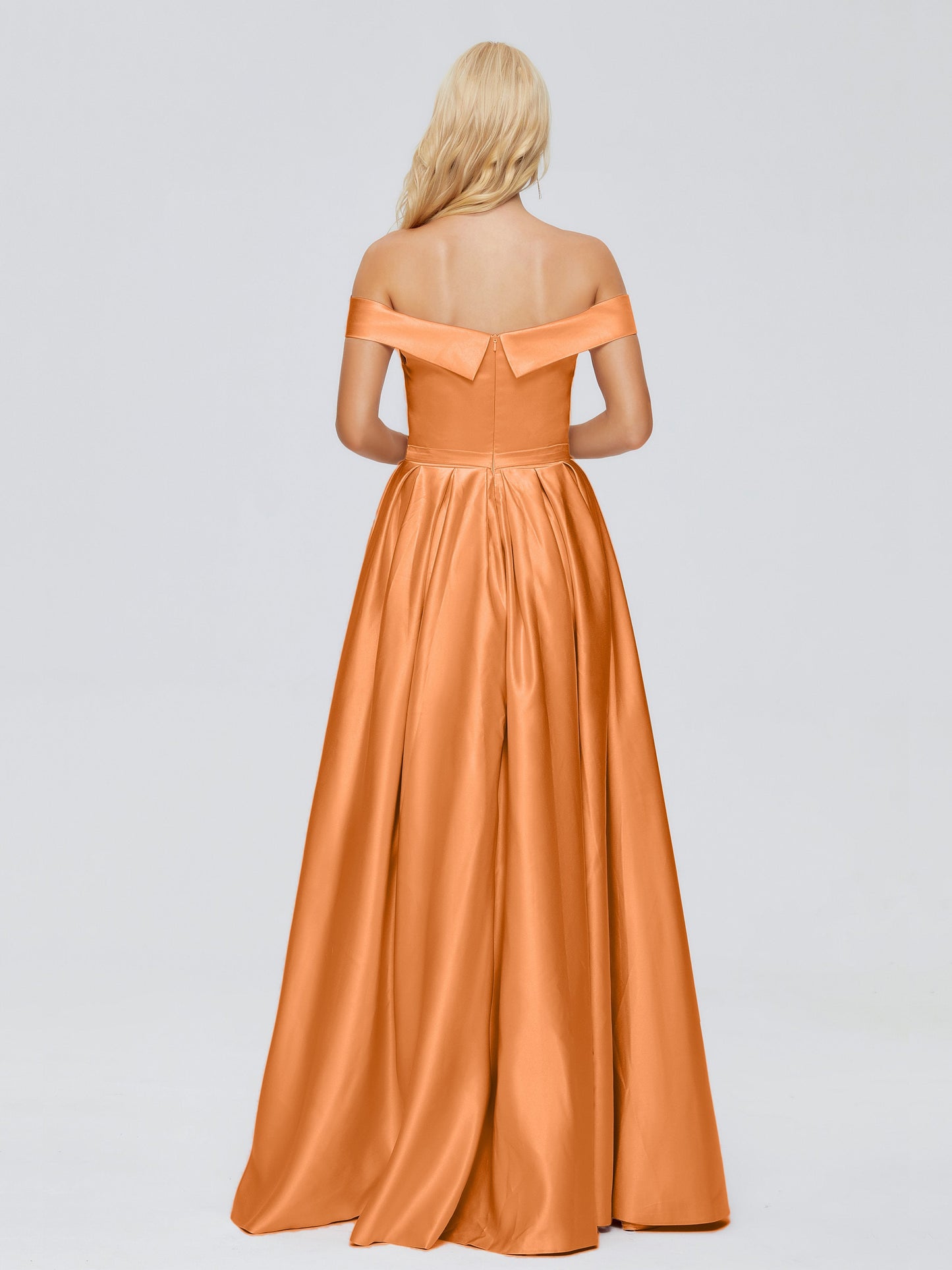 Annabelle Off the Shoulder Satin Bridesmaid Dresses