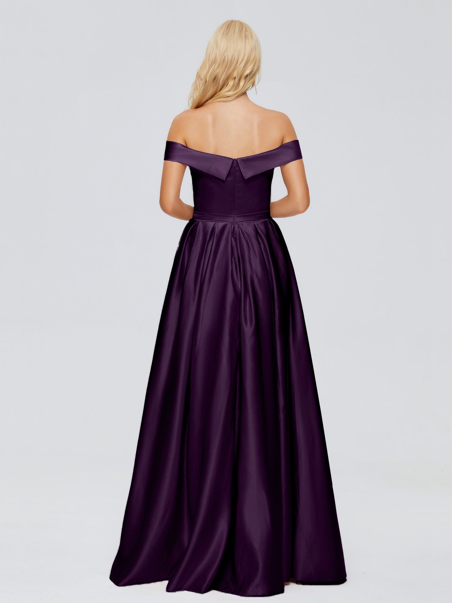Annabelle Off the Shoulder Satin Bridesmaid Dresses