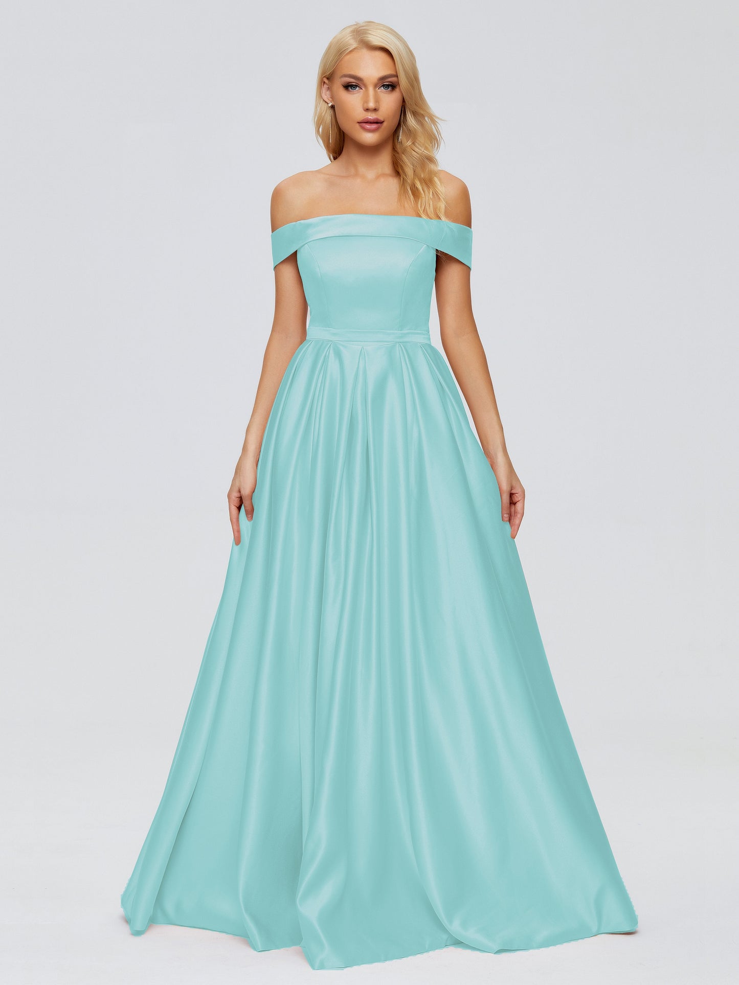 Annabelle Off the Shoulder Satin Bridesmaid Dresses