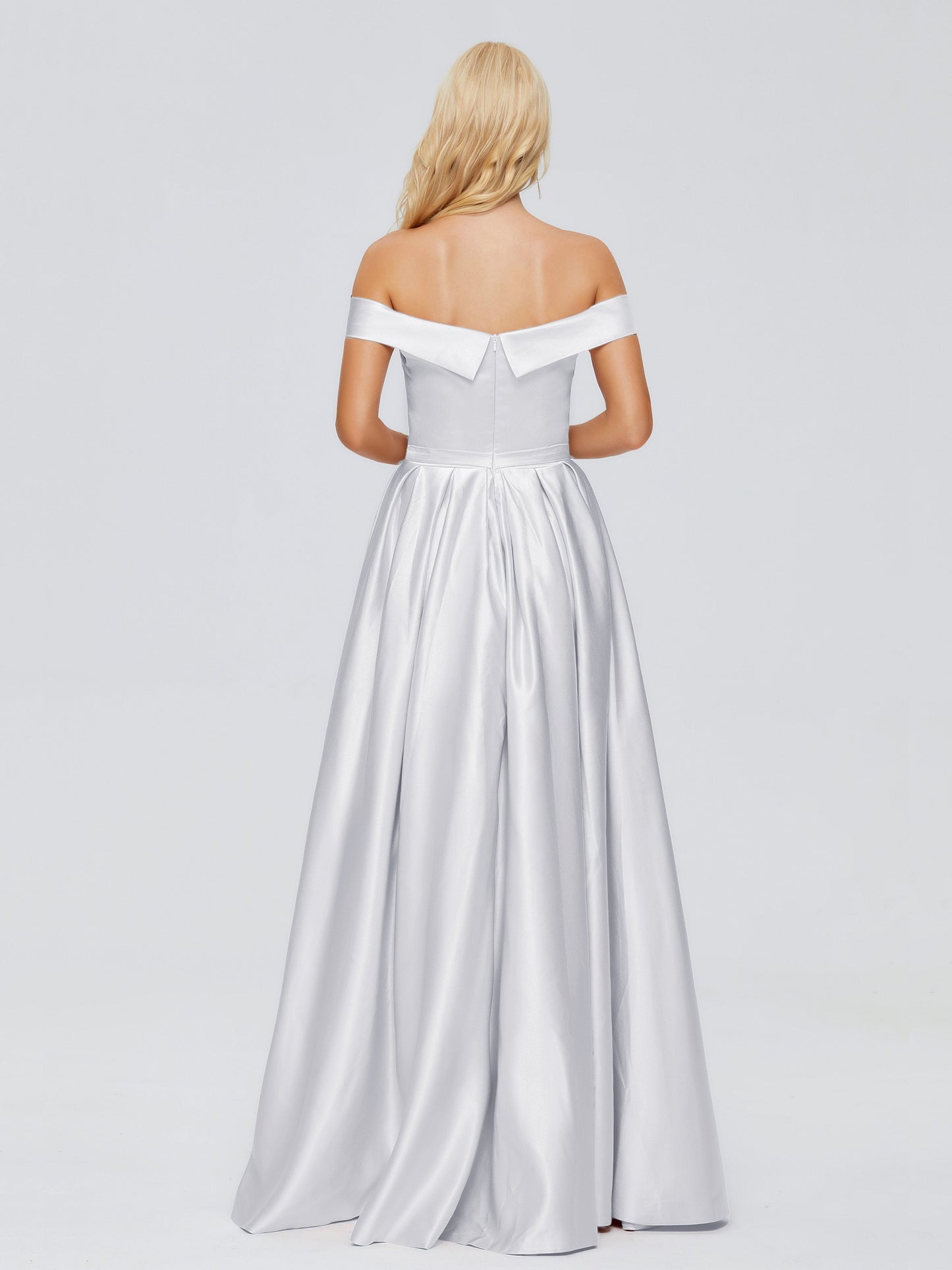 Annabelle Off the Shoulder Satin Bridesmaid Dresses