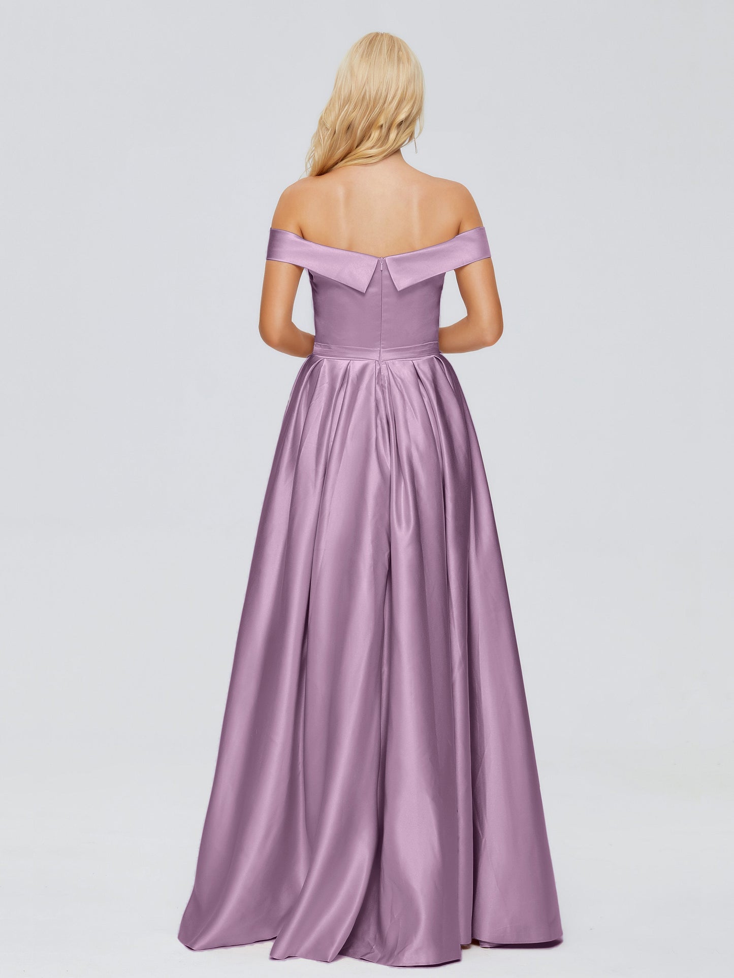 Annabelle Off the Shoulder Satin Bridesmaid Dresses