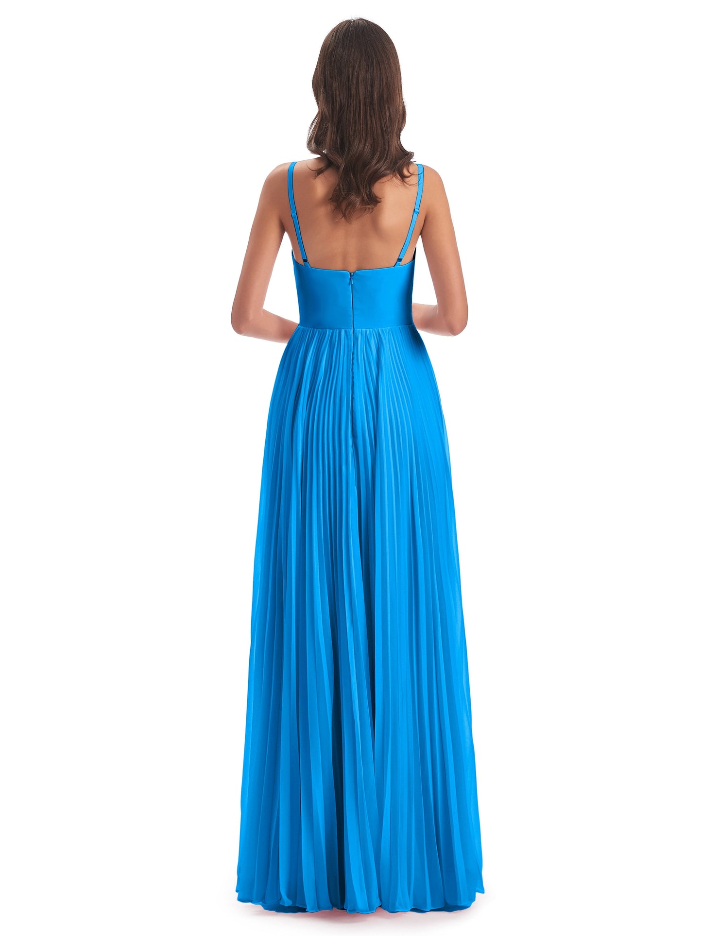 Jazlynn Floor Length Spaghetti Straps Chiffon Bridesmaid Dresses