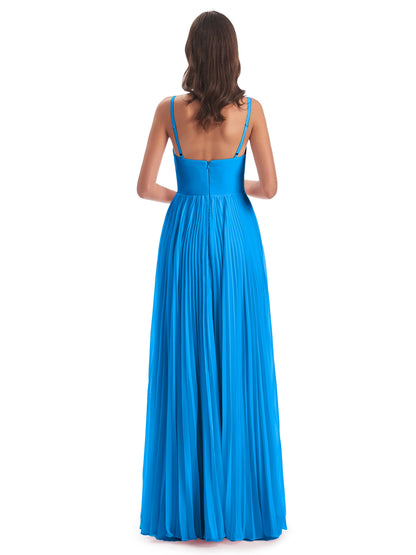 Jazlynn Floor Length Spaghetti Straps Chiffon Bridesmaid Dresses