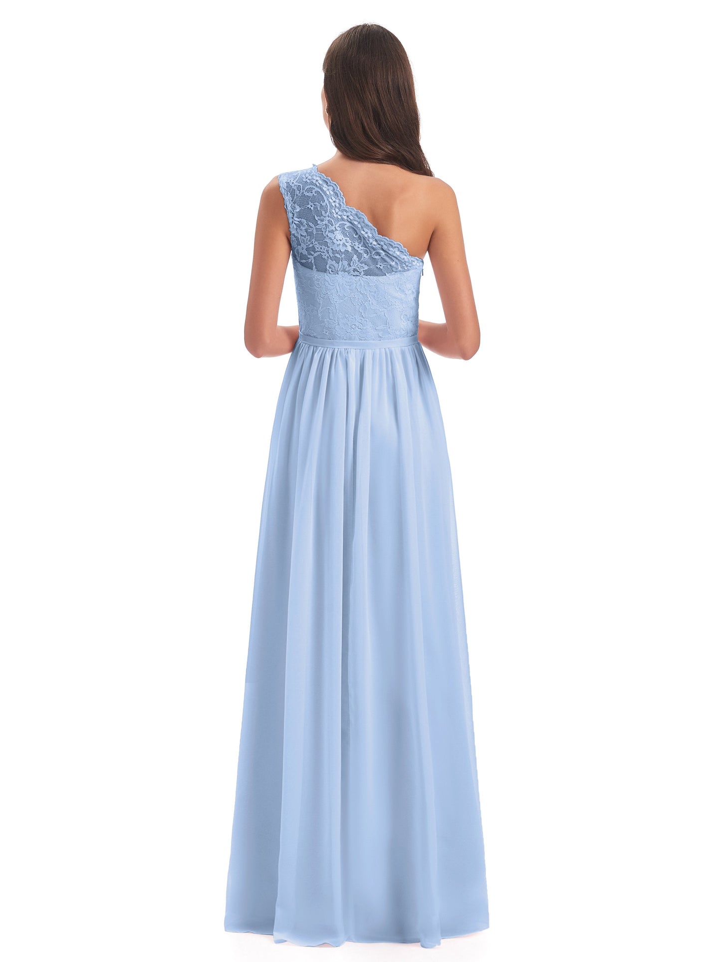 Kaiya One Shoulder Split Lace Long Bridesmaid Dresses
