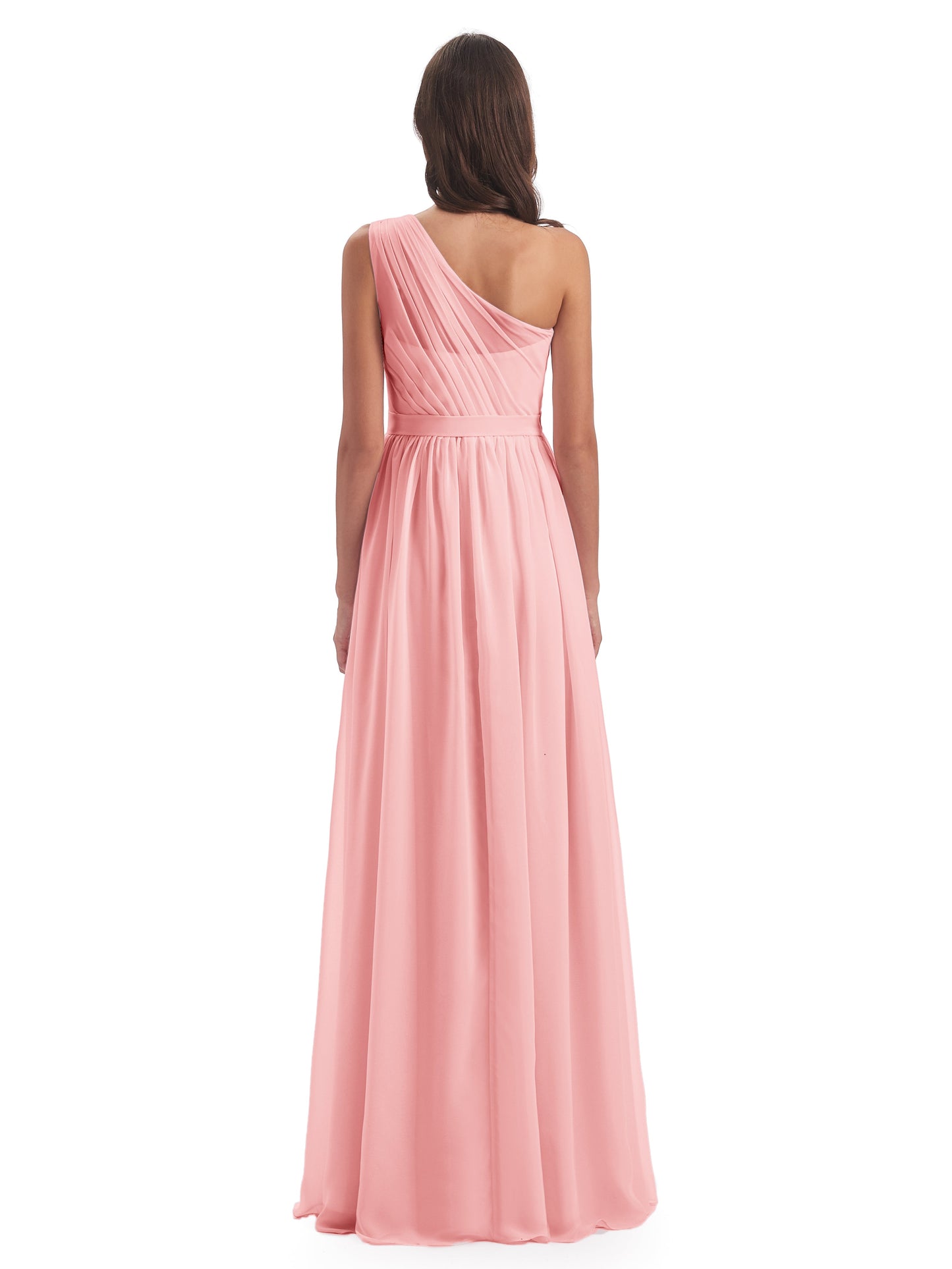 Karlie Floor Length One Shoulder Chiffon Bridesmaid Dresses