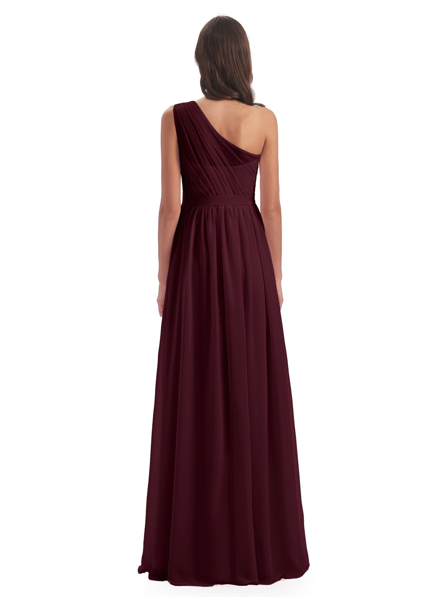 Karlie Floor Length One Shoulder Chiffon Bridesmaid Dresses