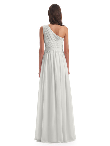 Karlie Floor Length One Shoulder Chiffon Bridesmaid Dresses