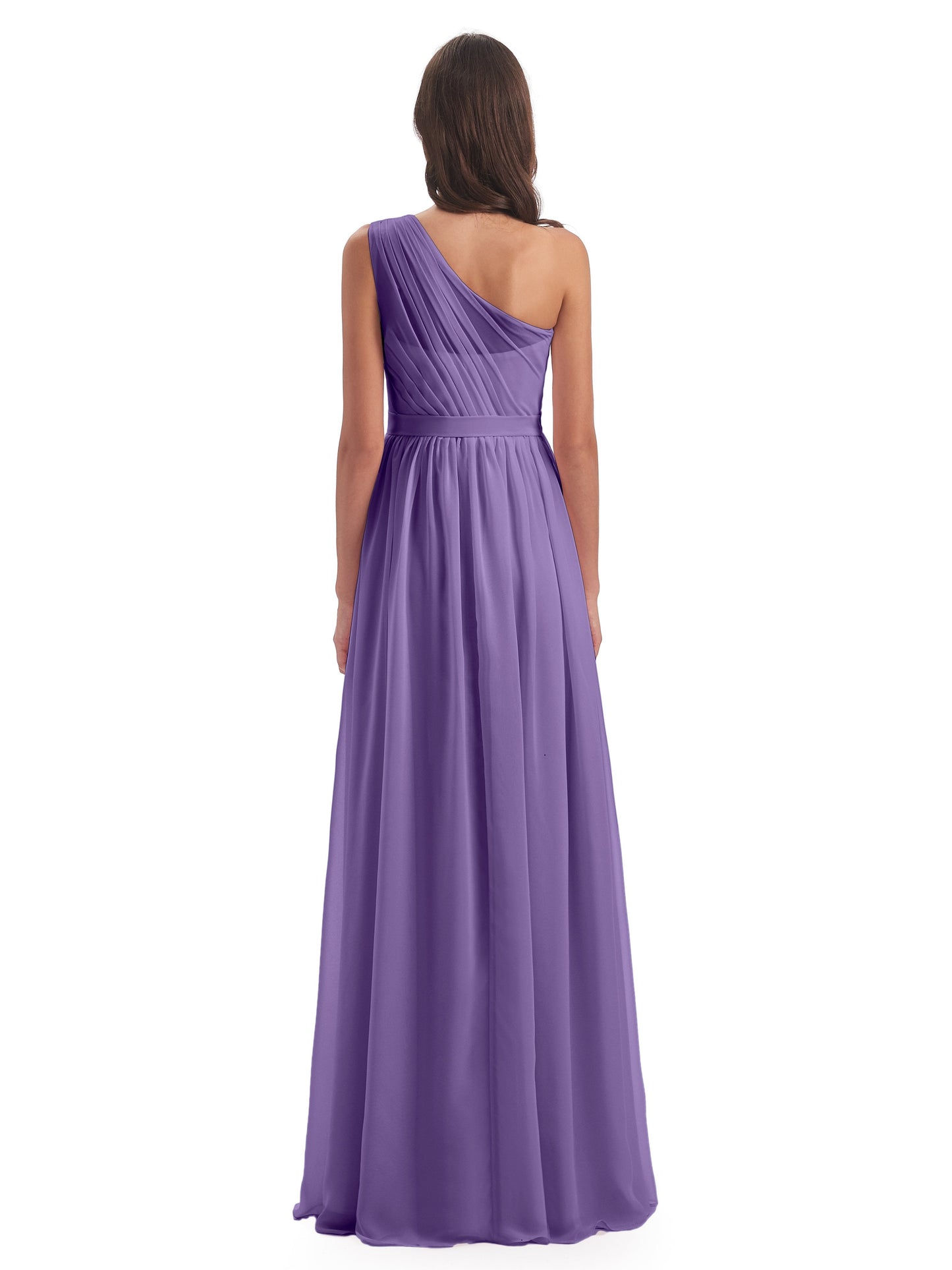 Karlie Floor Length One Shoulder Chiffon Bridesmaid Dresses