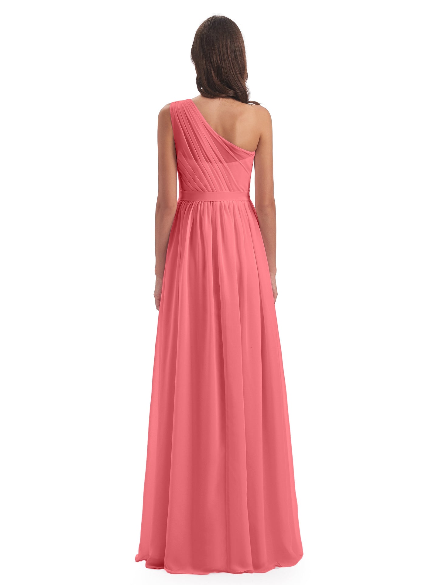 Karlie Floor Length One Shoulder Chiffon Bridesmaid Dresses