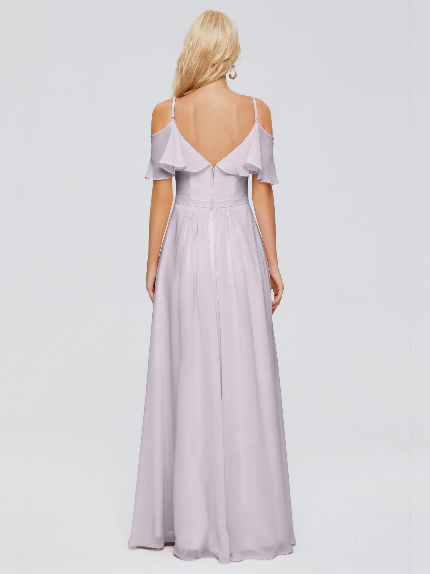 Katherine Spaghetti Straps Ruffles Chiffon Bridesmaid Dresses