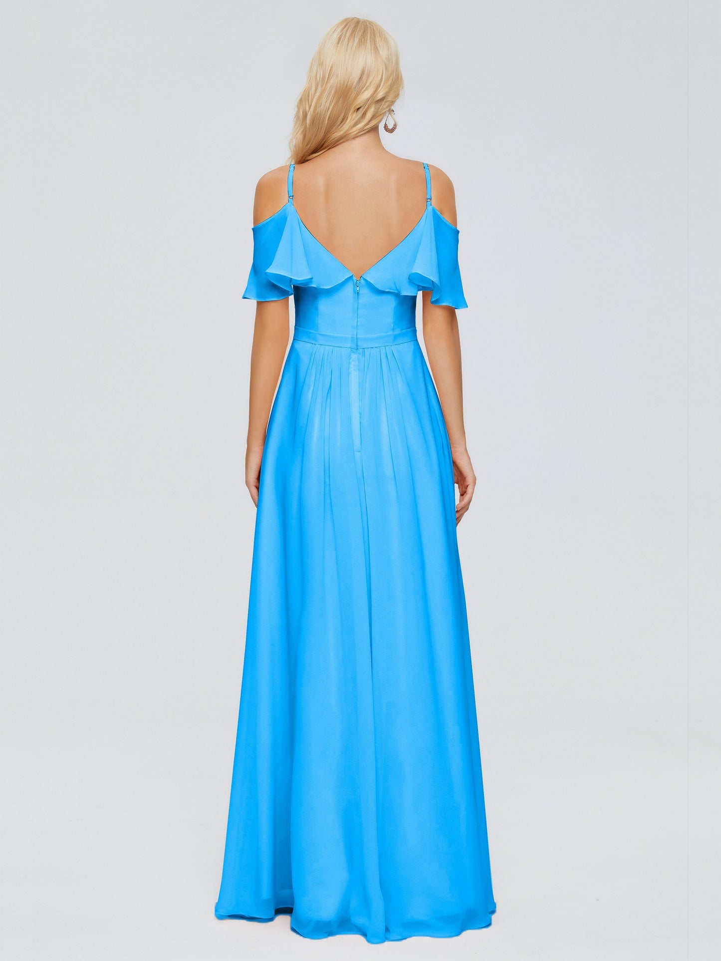 Katherine Spaghetti Straps Ruffles Chiffon Bridesmaid Dresses