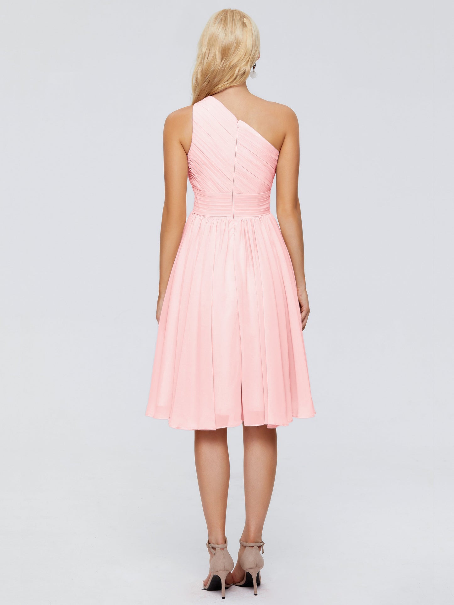 Kimberly One Shoulder Short Chiffon Bridesmaid Dresses