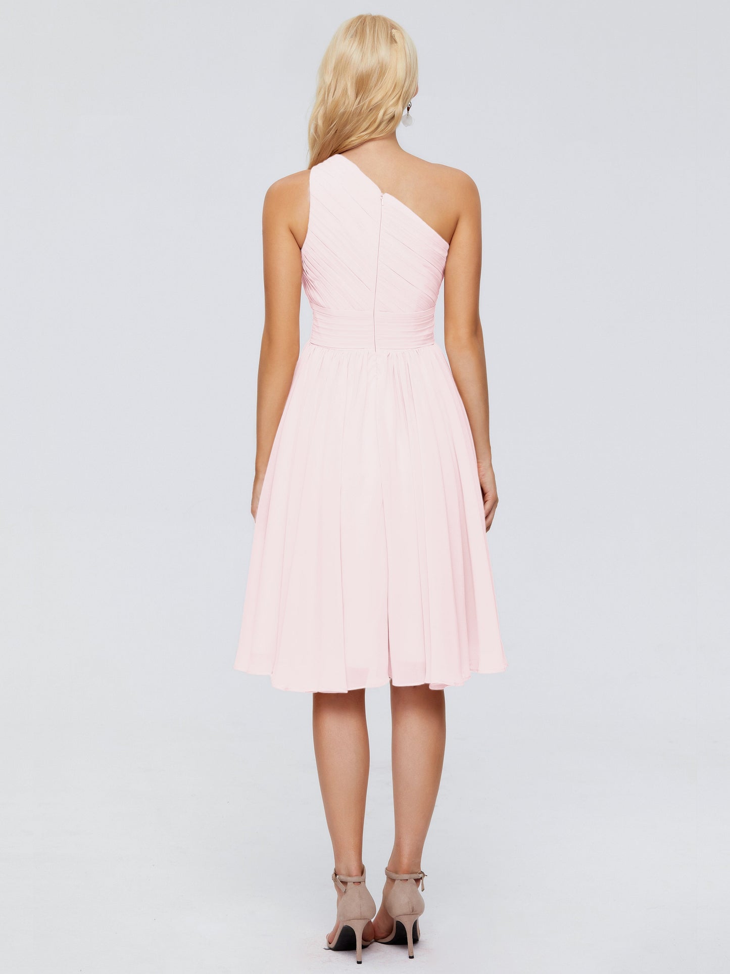 Kimberly One Shoulder Short Chiffon Bridesmaid Dresses