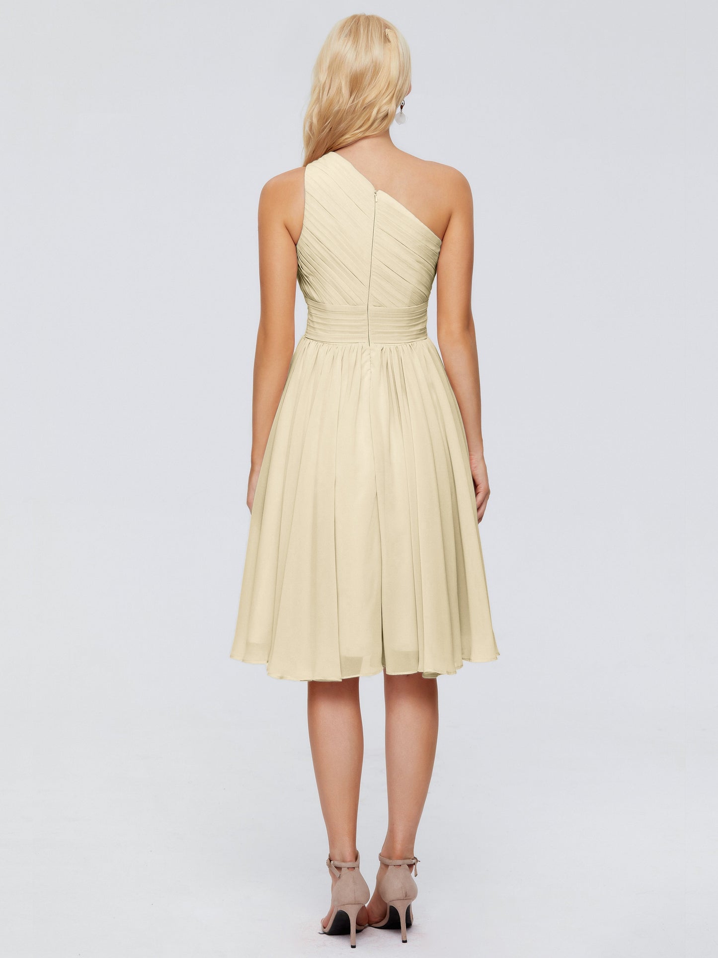 Kimberly One Shoulder Short Chiffon Bridesmaid Dresses