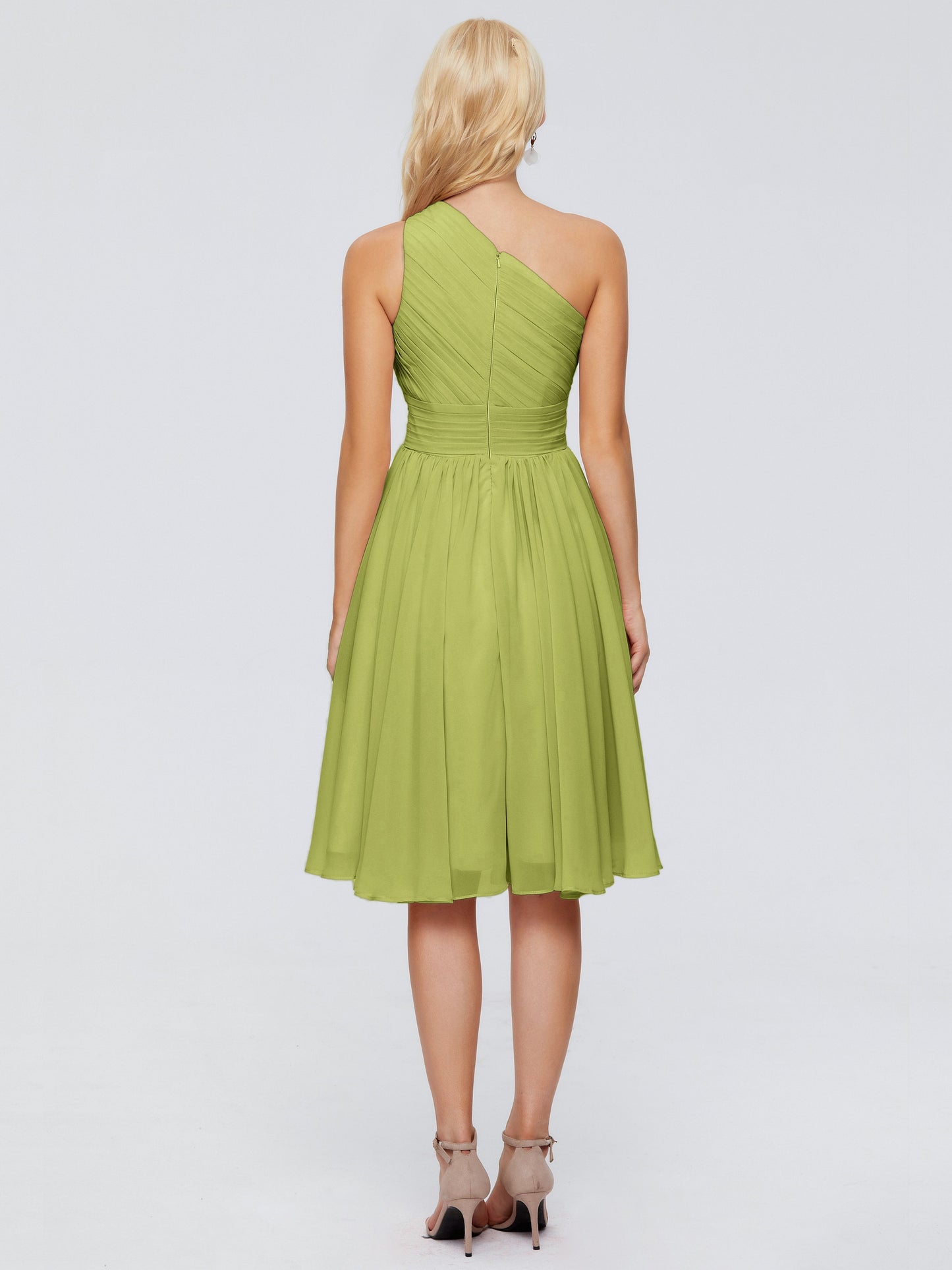 Kimberly One Shoulder Short Chiffon Bridesmaid Dresses