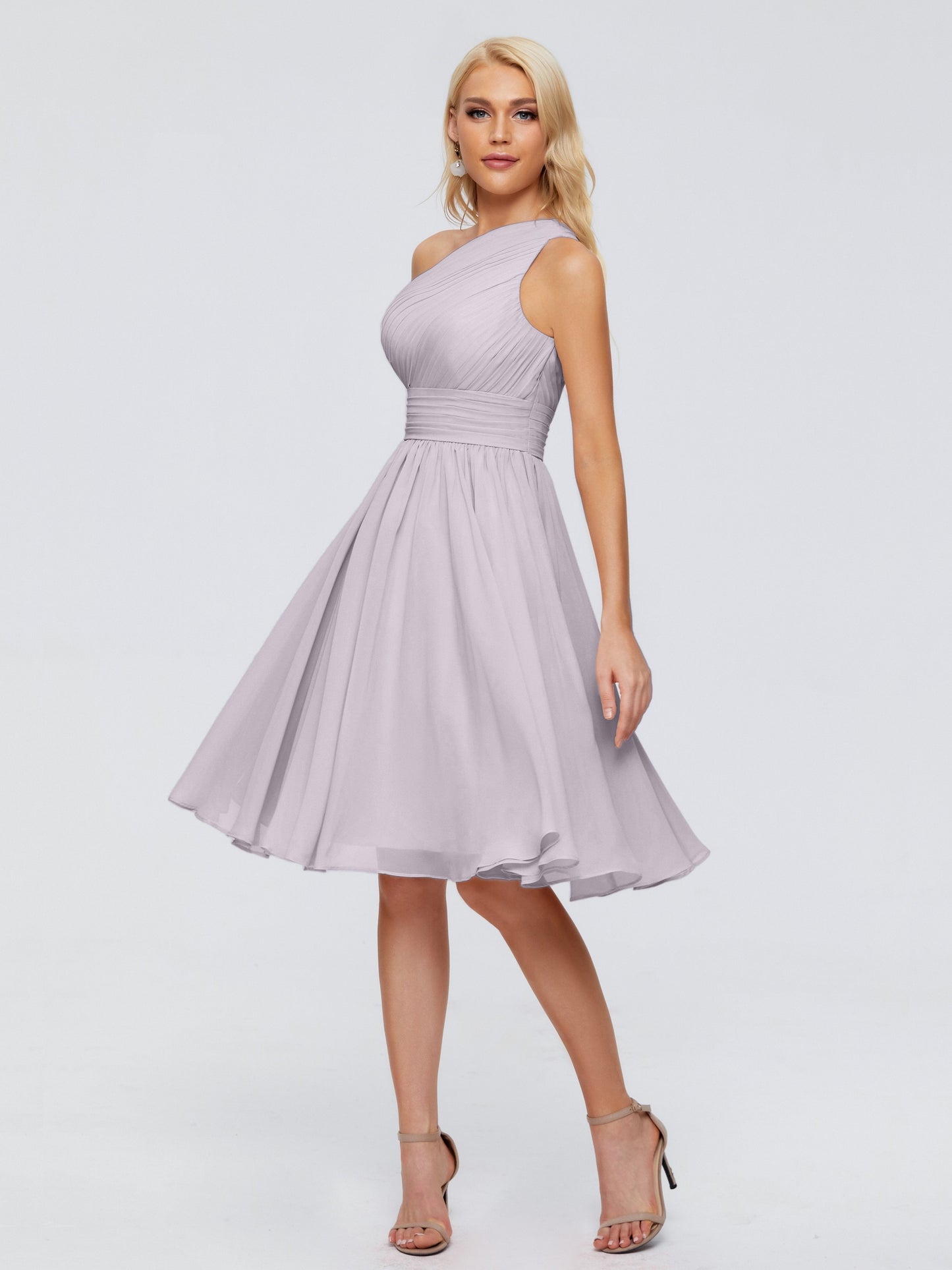 Kimberly One Shoulder Short Chiffon Bridesmaid Dresses