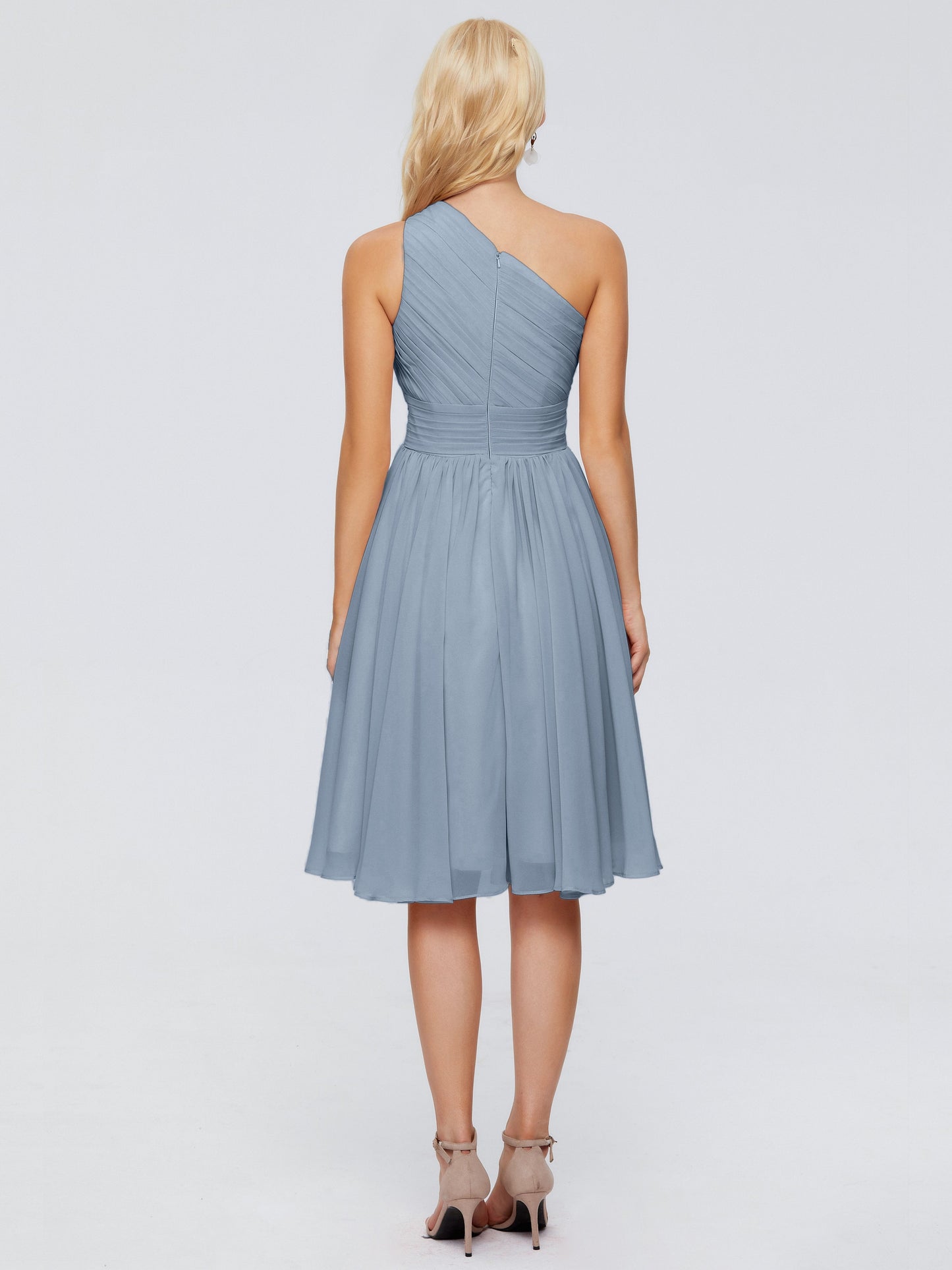 Kimberly One Shoulder Short Chiffon Bridesmaid Dresses