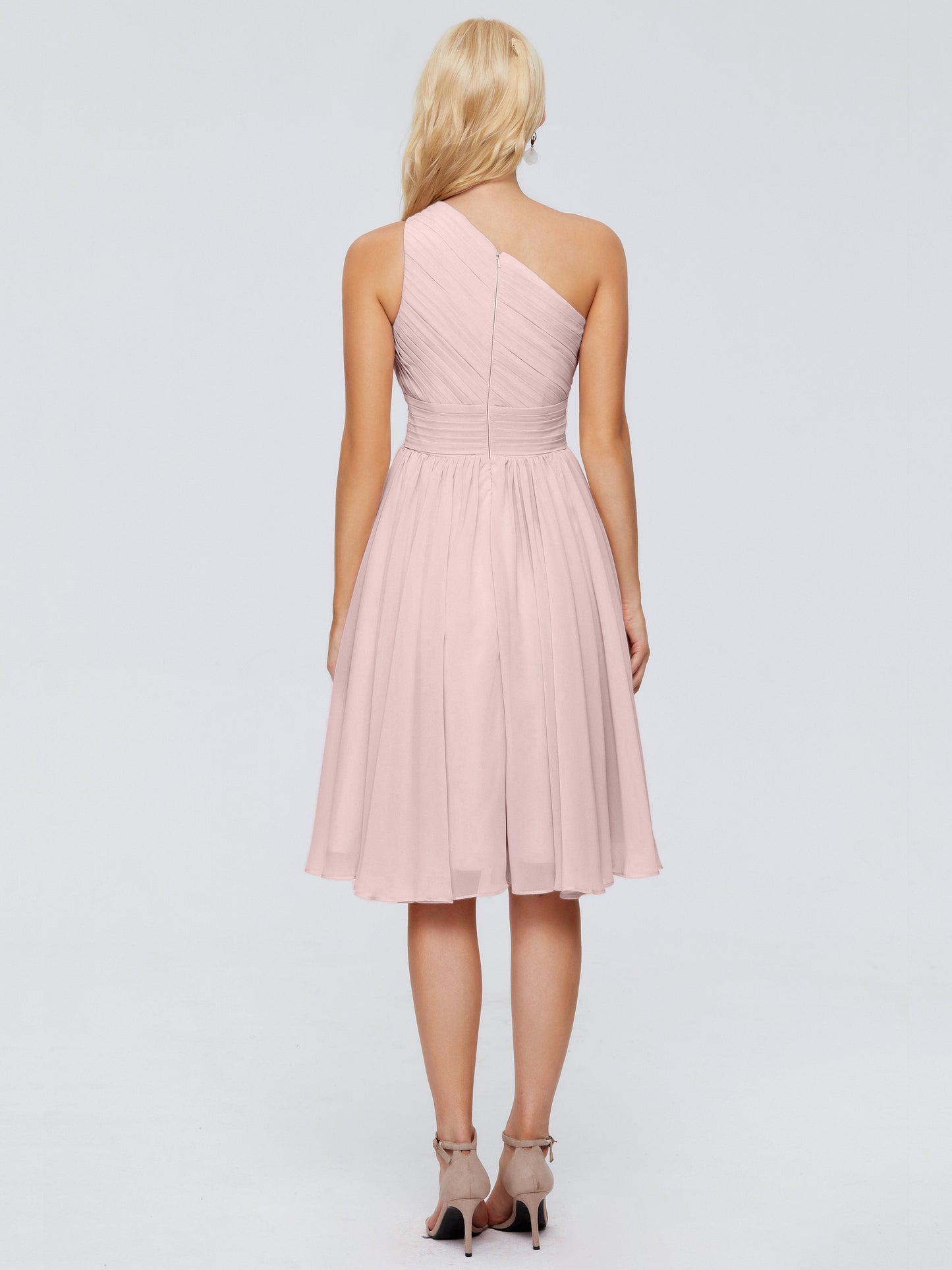Kimberly One Shoulder Short Chiffon Bridesmaid Dresses