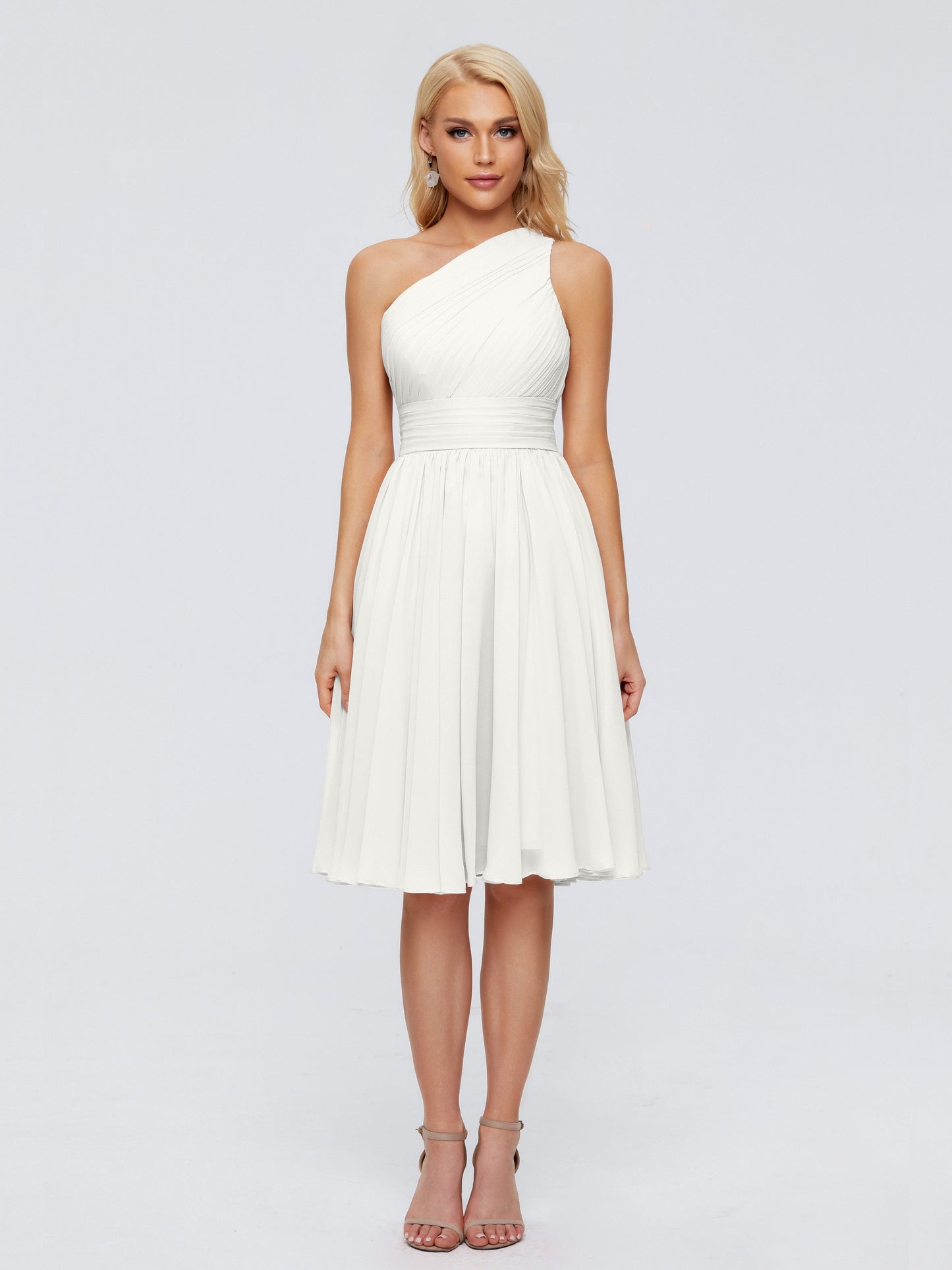 Kimberly One Shoulder Short Chiffon Bridesmaid Dresses