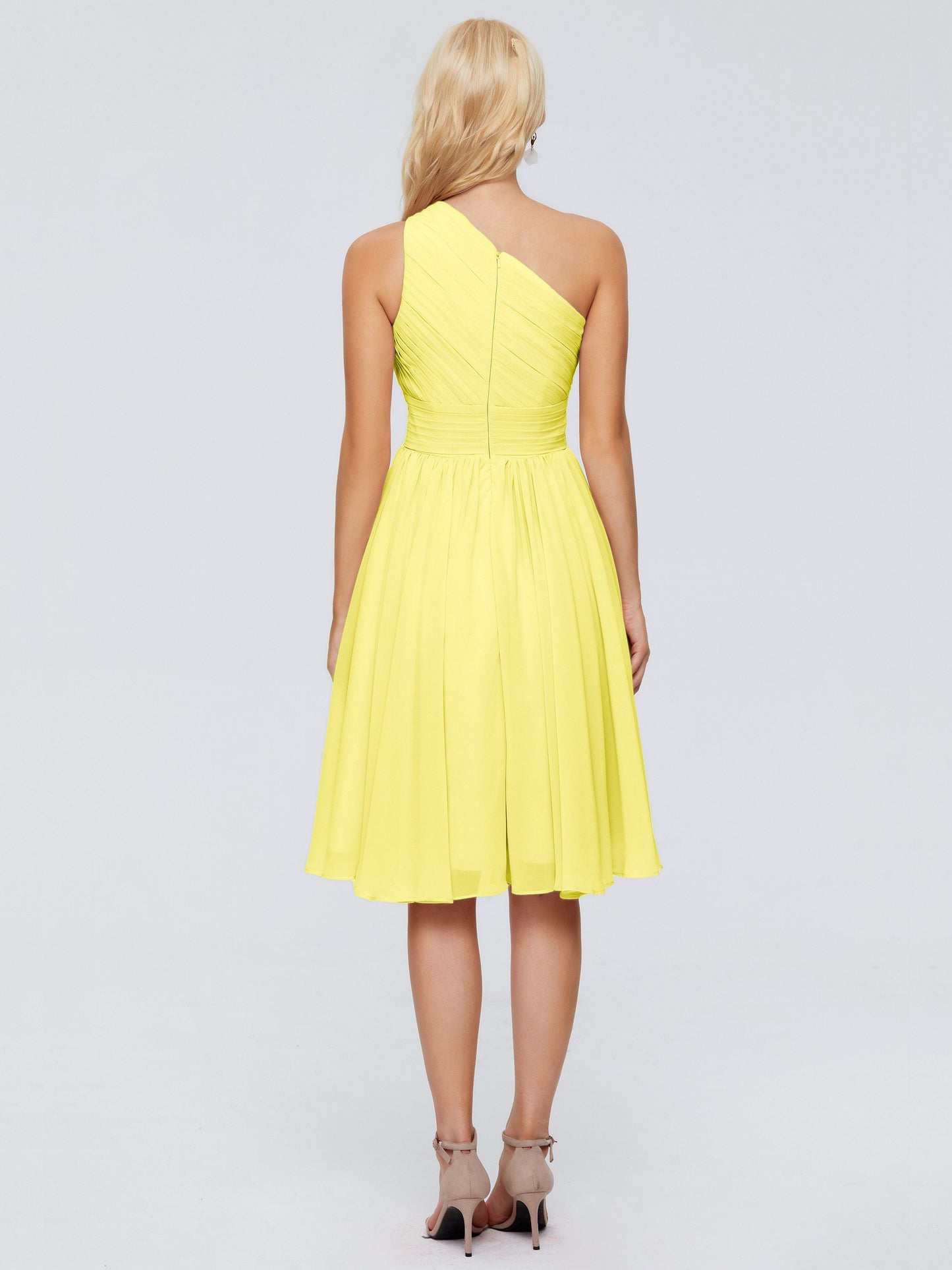 Kimberly One Shoulder Short Chiffon Bridesmaid Dresses