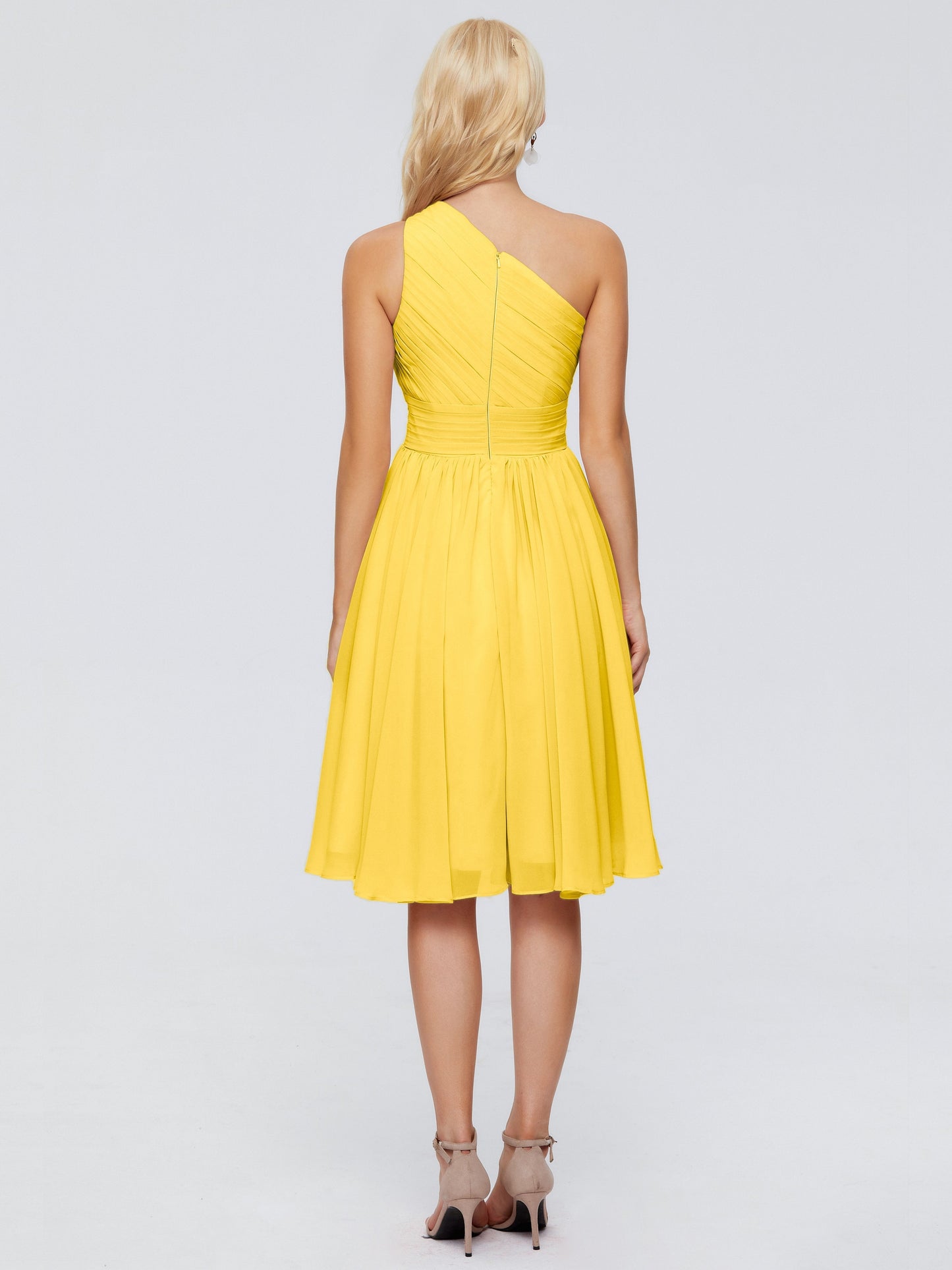 Kimberly One Shoulder Short Chiffon Bridesmaid Dresses