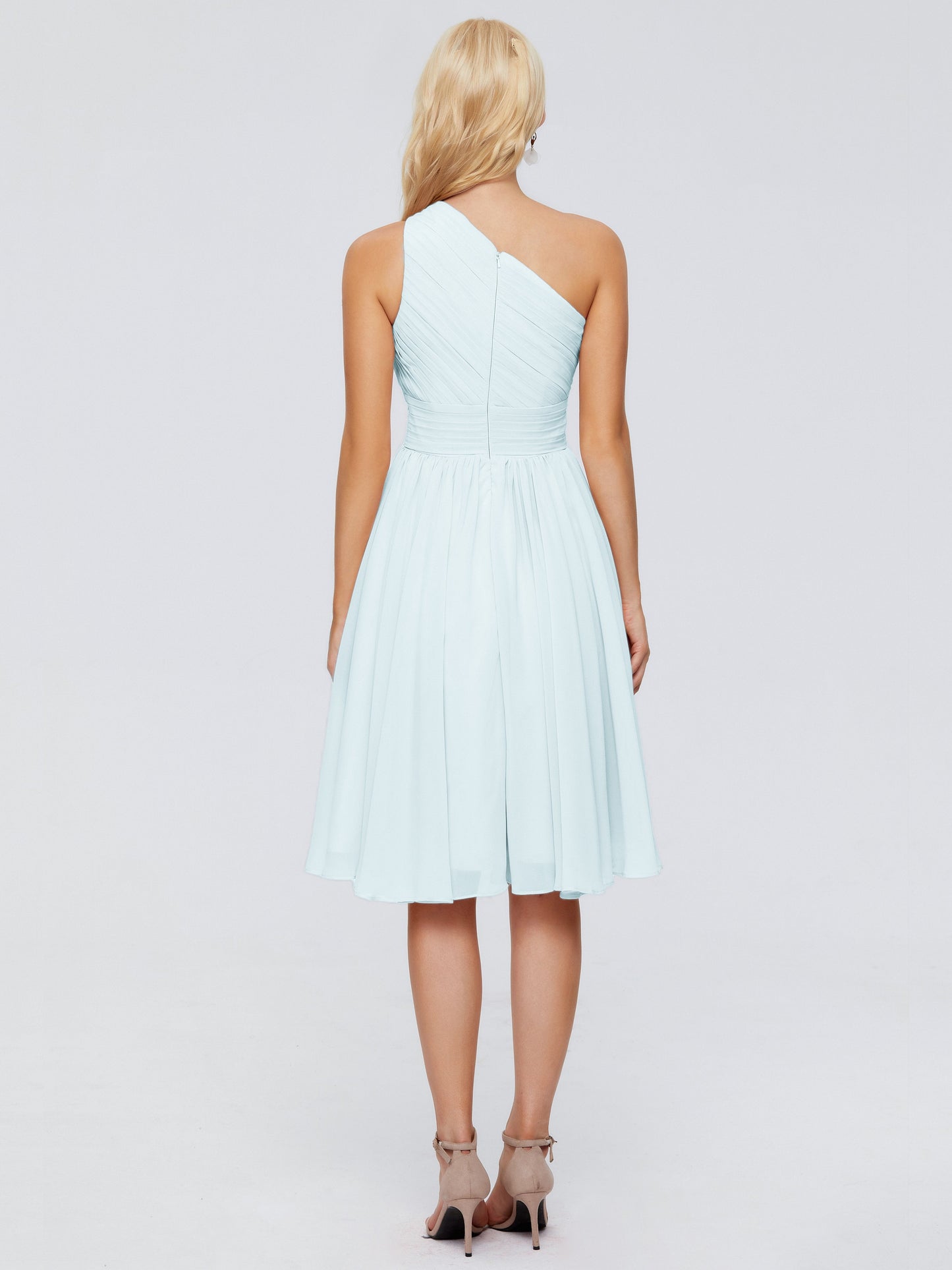 Kimberly One Shoulder Short Chiffon Bridesmaid Dresses
