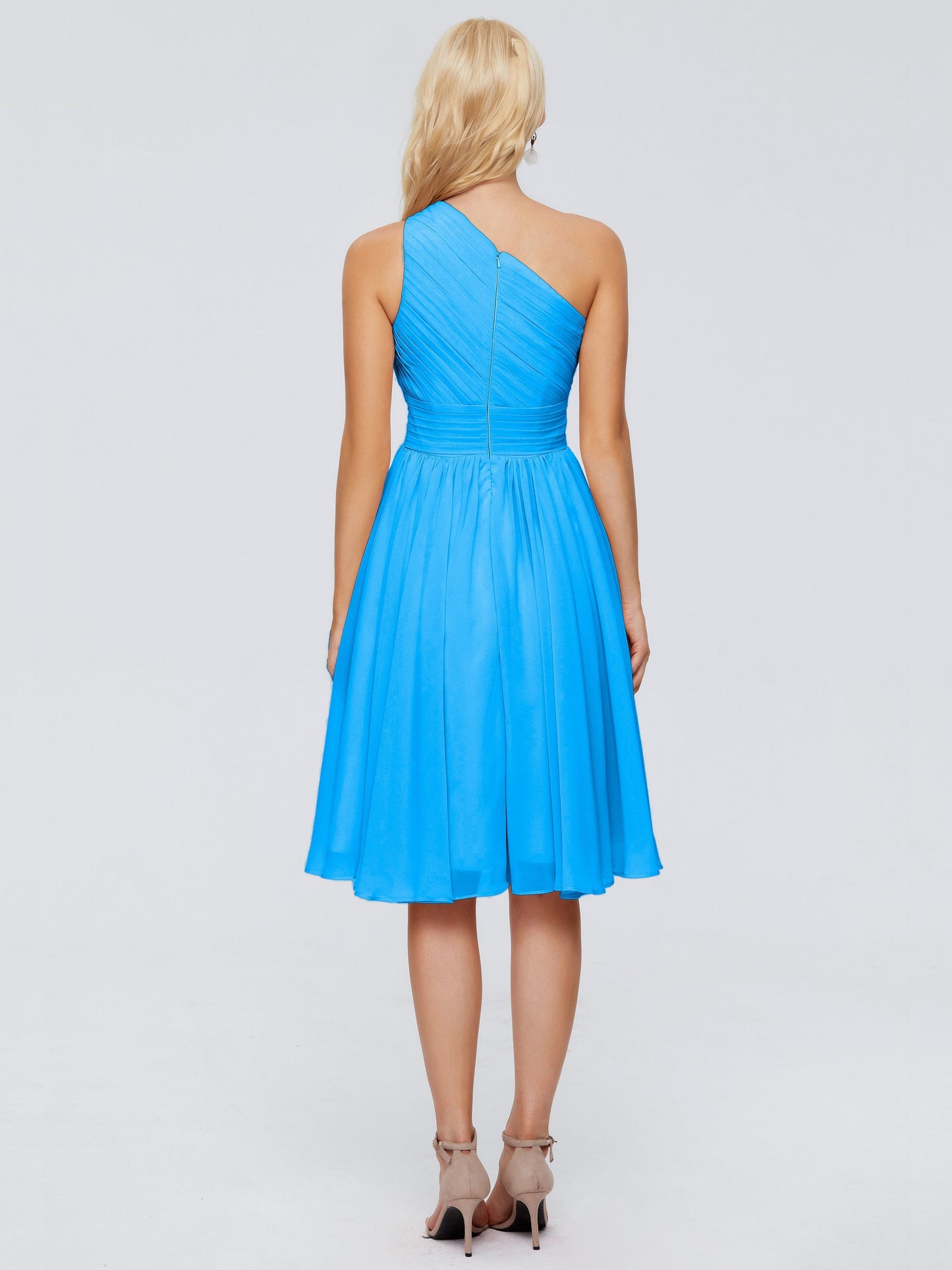 Kimberly One Shoulder Short Chiffon Bridesmaid Dresses