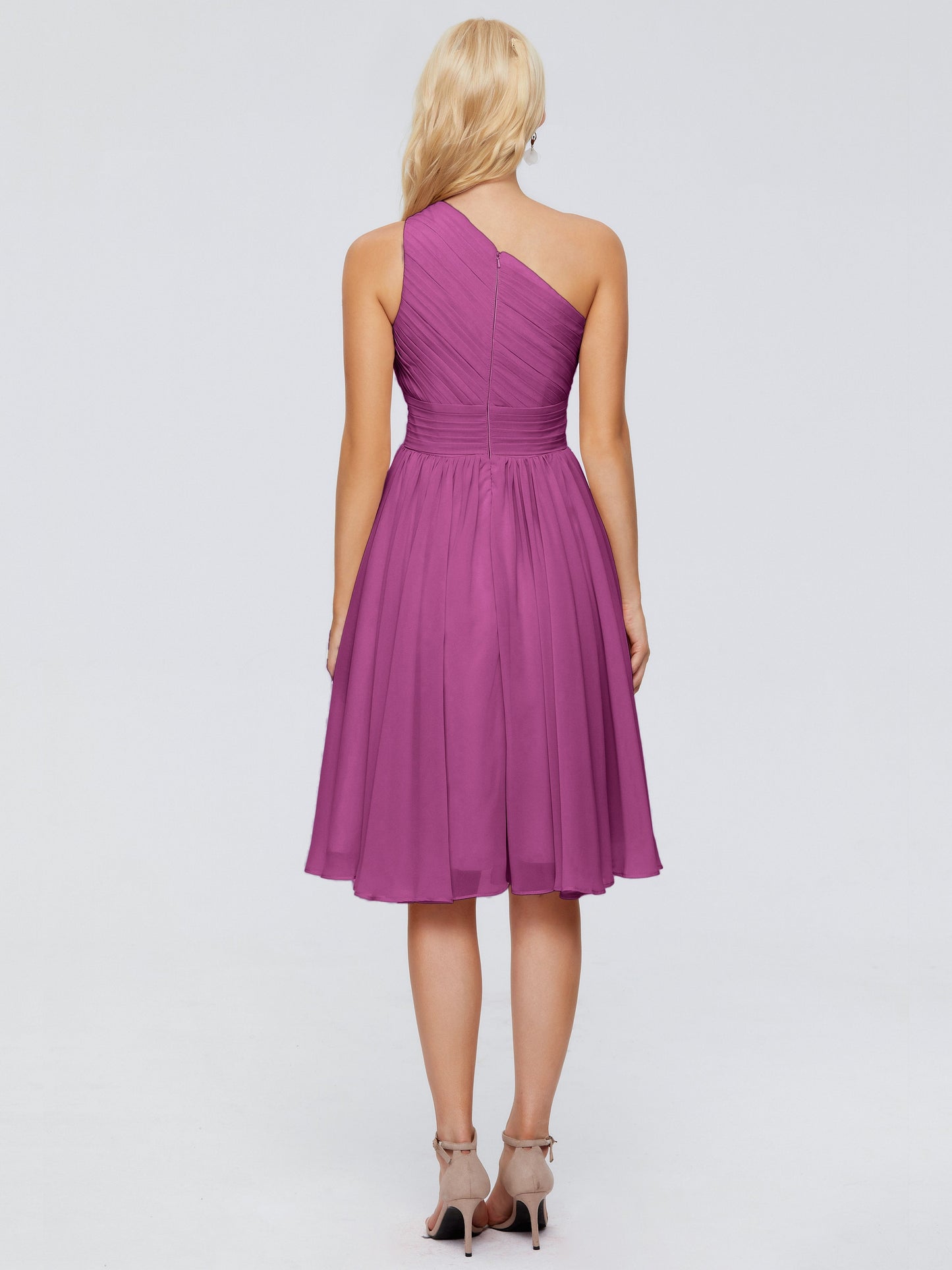 Kimberly One Shoulder Short Chiffon Bridesmaid Dresses