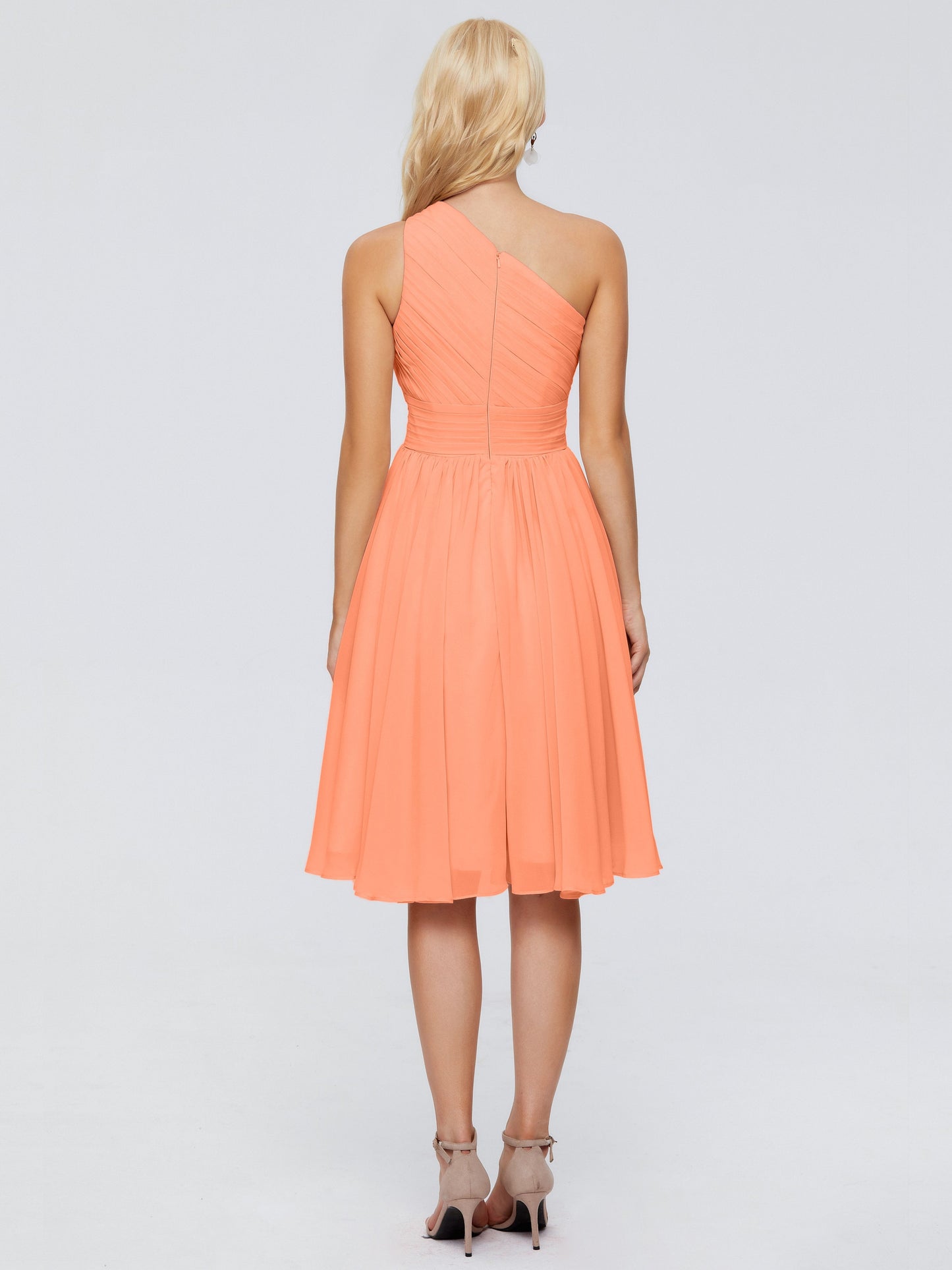 Kimberly One Shoulder Short Chiffon Bridesmaid Dresses