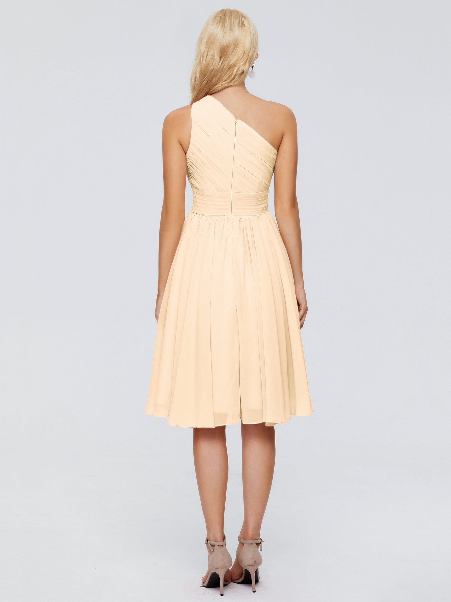 Kimberly One Shoulder Short Chiffon Bridesmaid Dresses