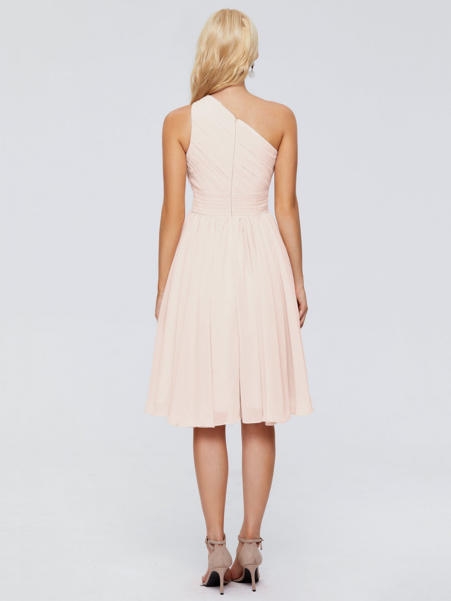 Kimberly One Shoulder Short Chiffon Bridesmaid Dresses