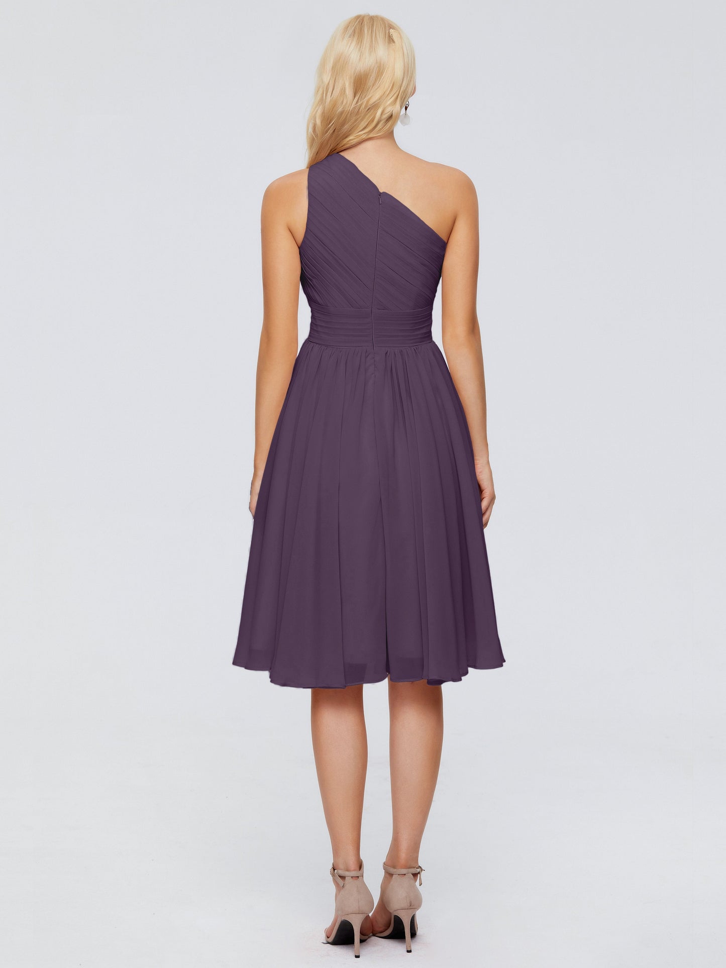 Kimberly One Shoulder Short Chiffon Bridesmaid Dresses