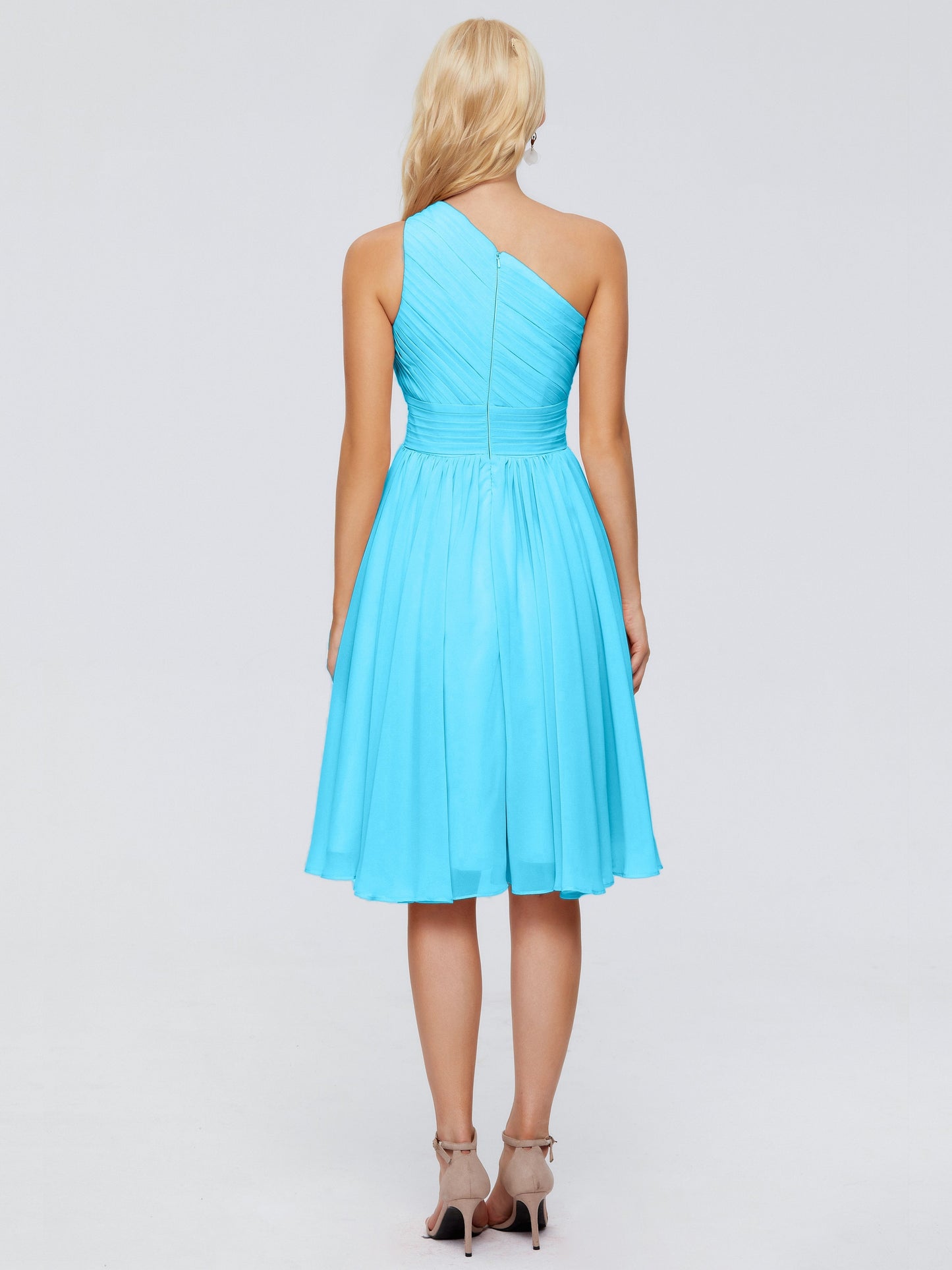 Kimberly One Shoulder Short Chiffon Bridesmaid Dresses