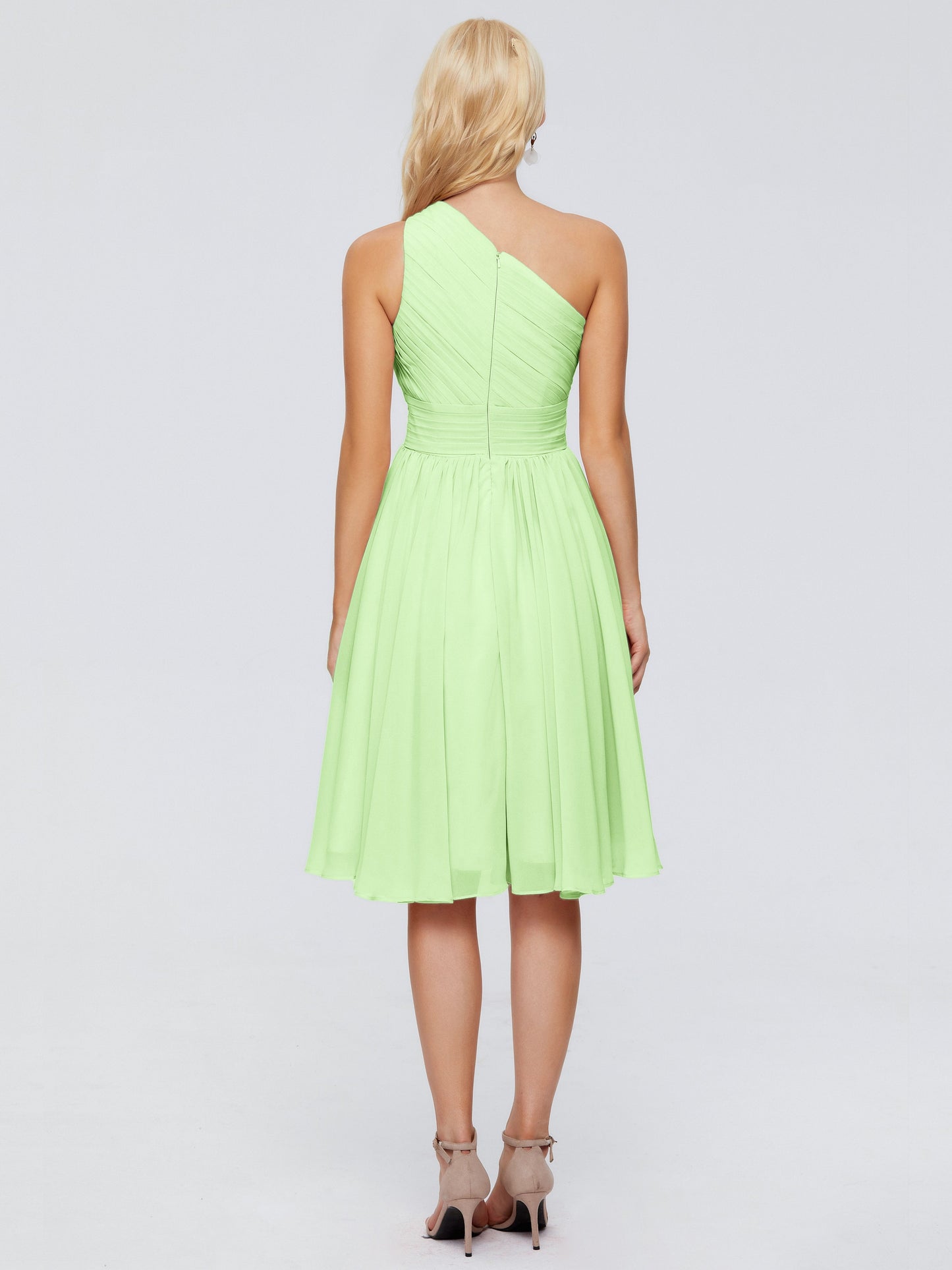 Kimberly One Shoulder Short Chiffon Bridesmaid Dresses