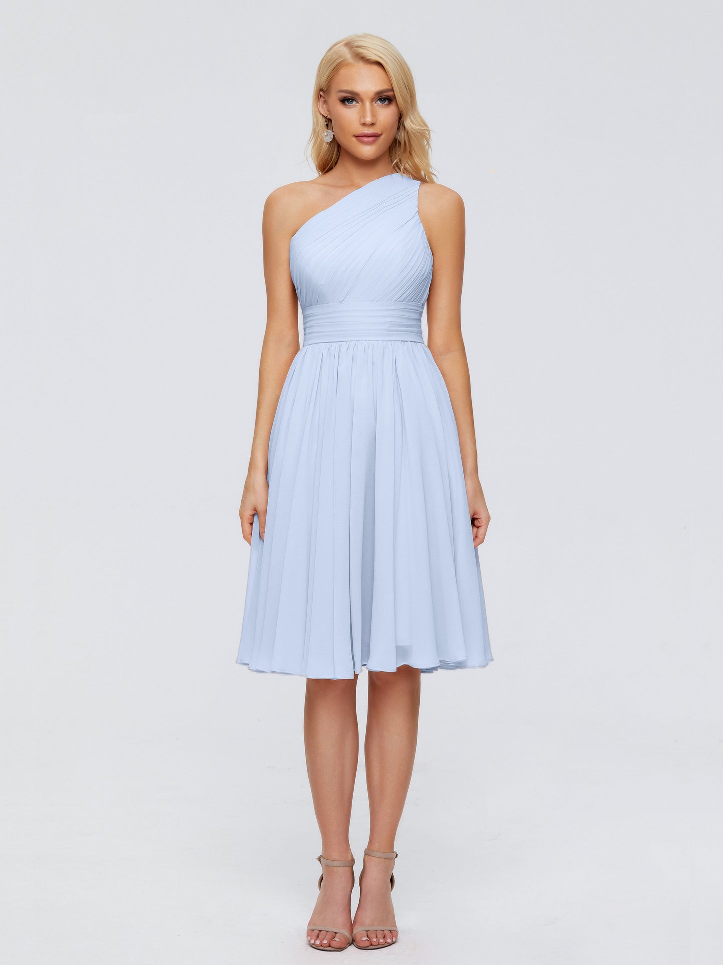 Kimberly One Shoulder Short Chiffon Bridesmaid Dresses