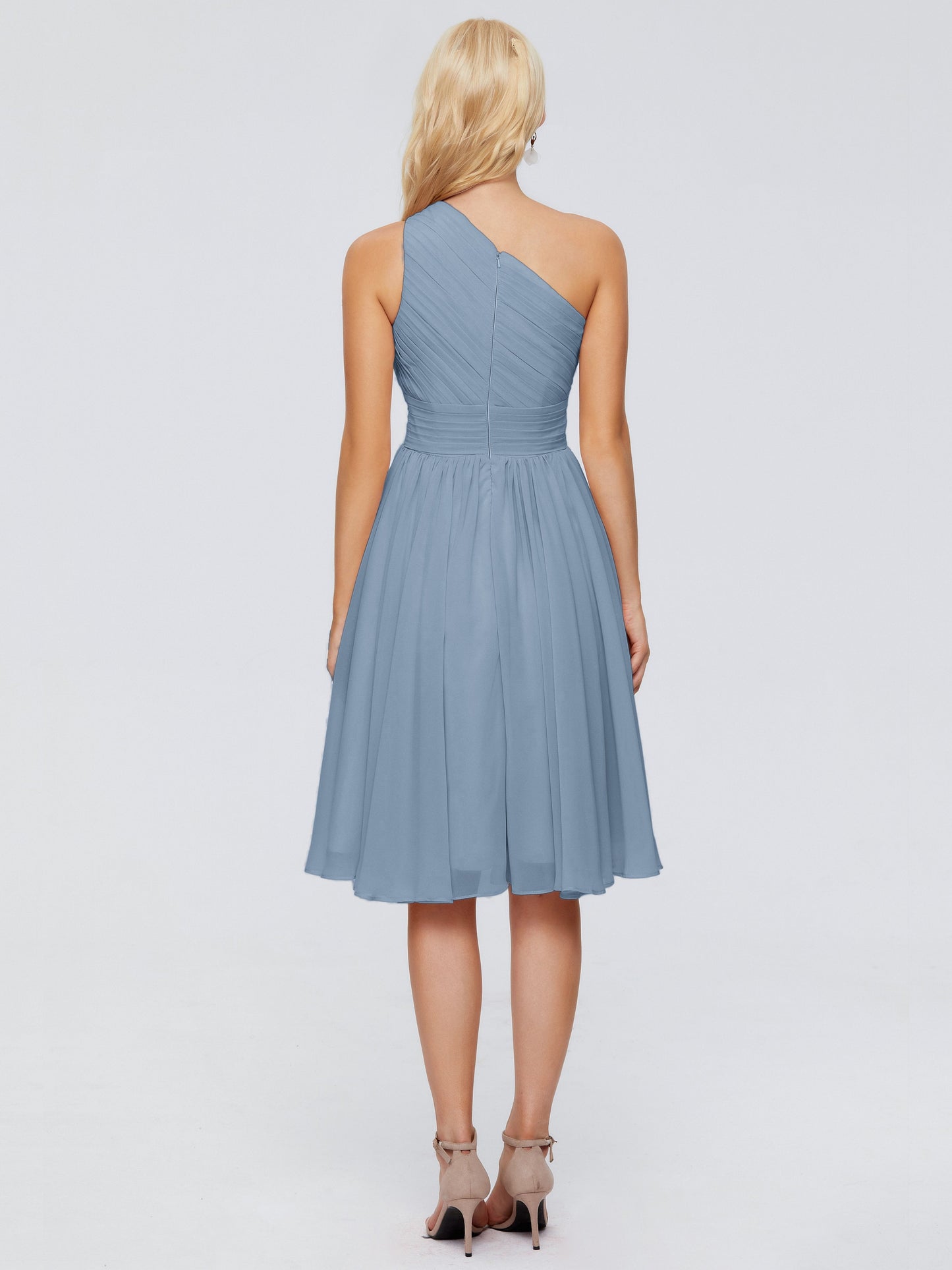 Kimberly One Shoulder Short Chiffon Bridesmaid Dresses