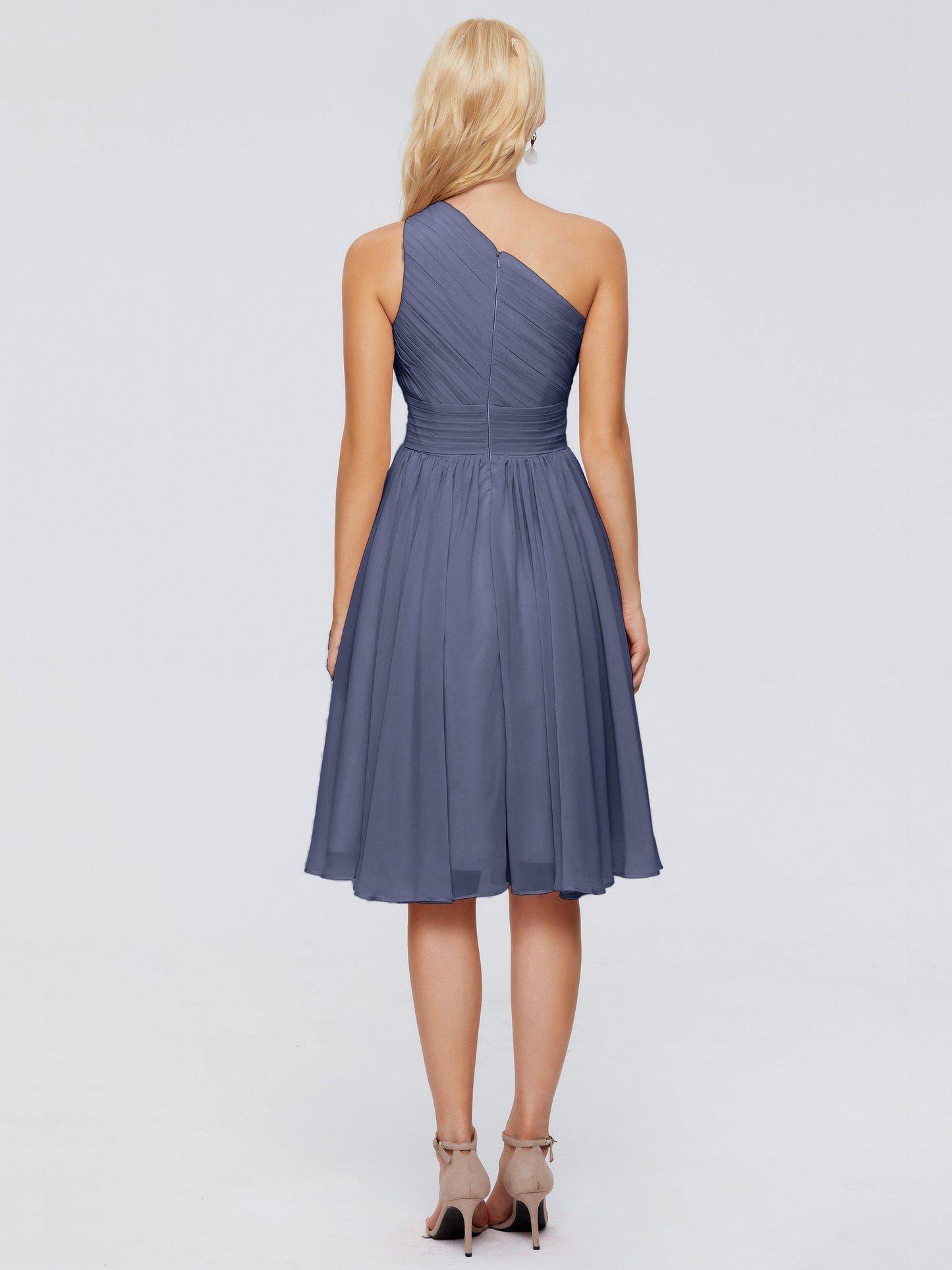 Kimberly One Shoulder Short Chiffon Bridesmaid Dresses