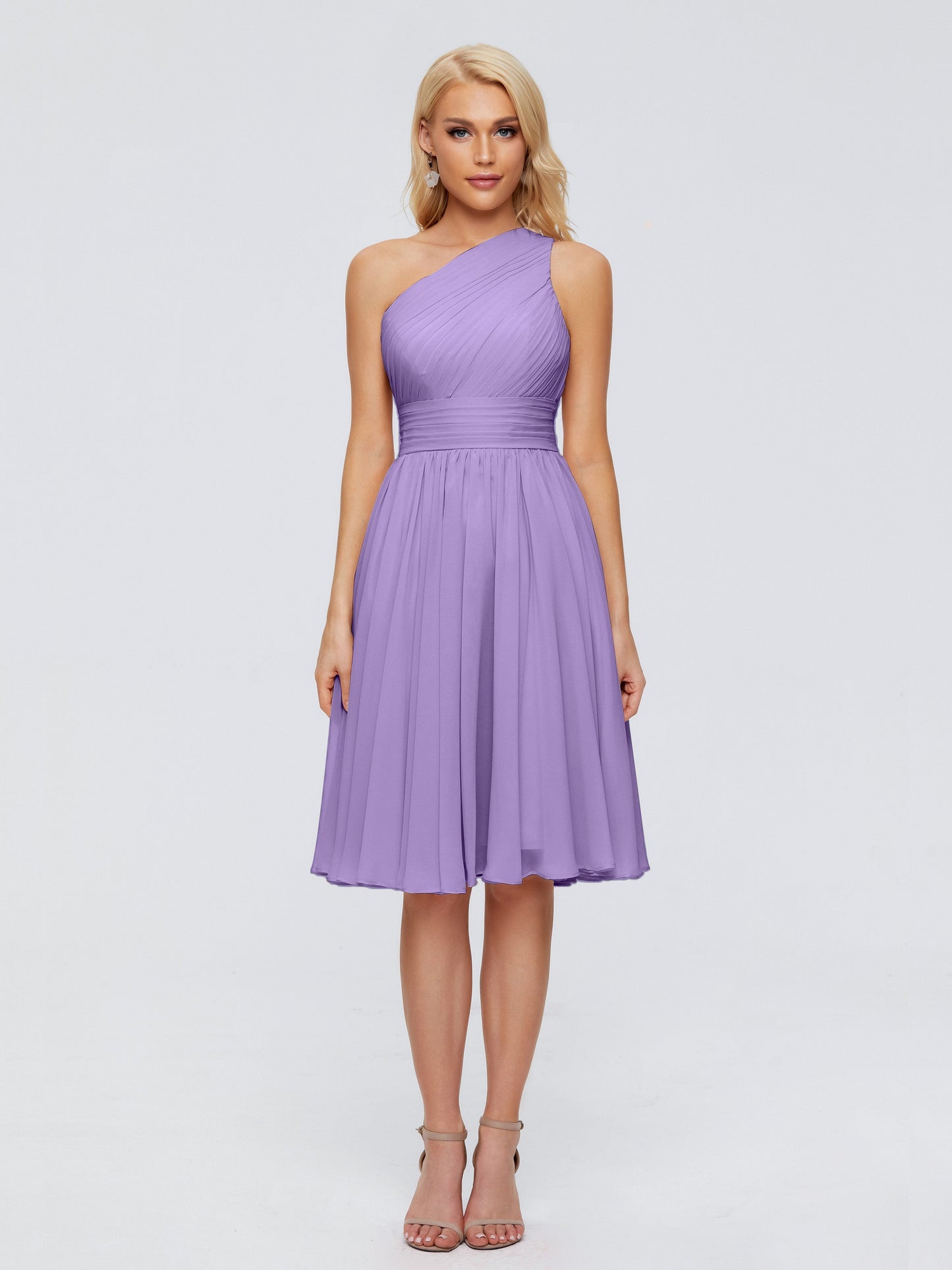 Kimberly One Shoulder Short Chiffon Bridesmaid Dresses