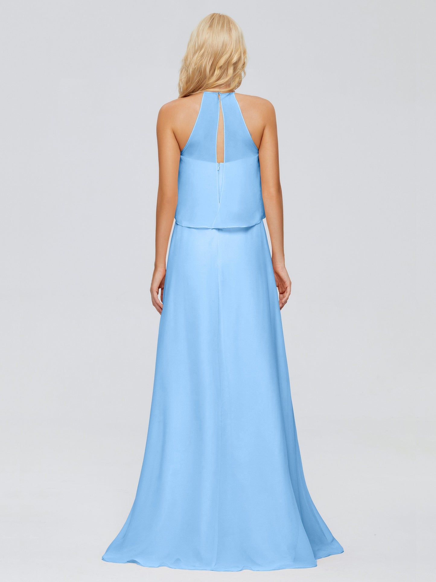 Liliana Column Halter Chiffon Bridesmaid Dresses
