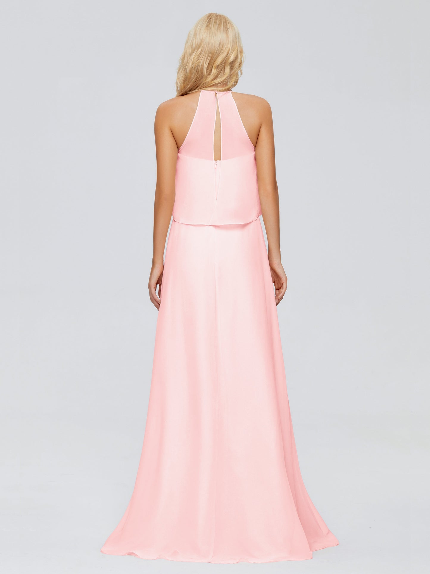 Liliana Column Halter Chiffon Bridesmaid Dresses