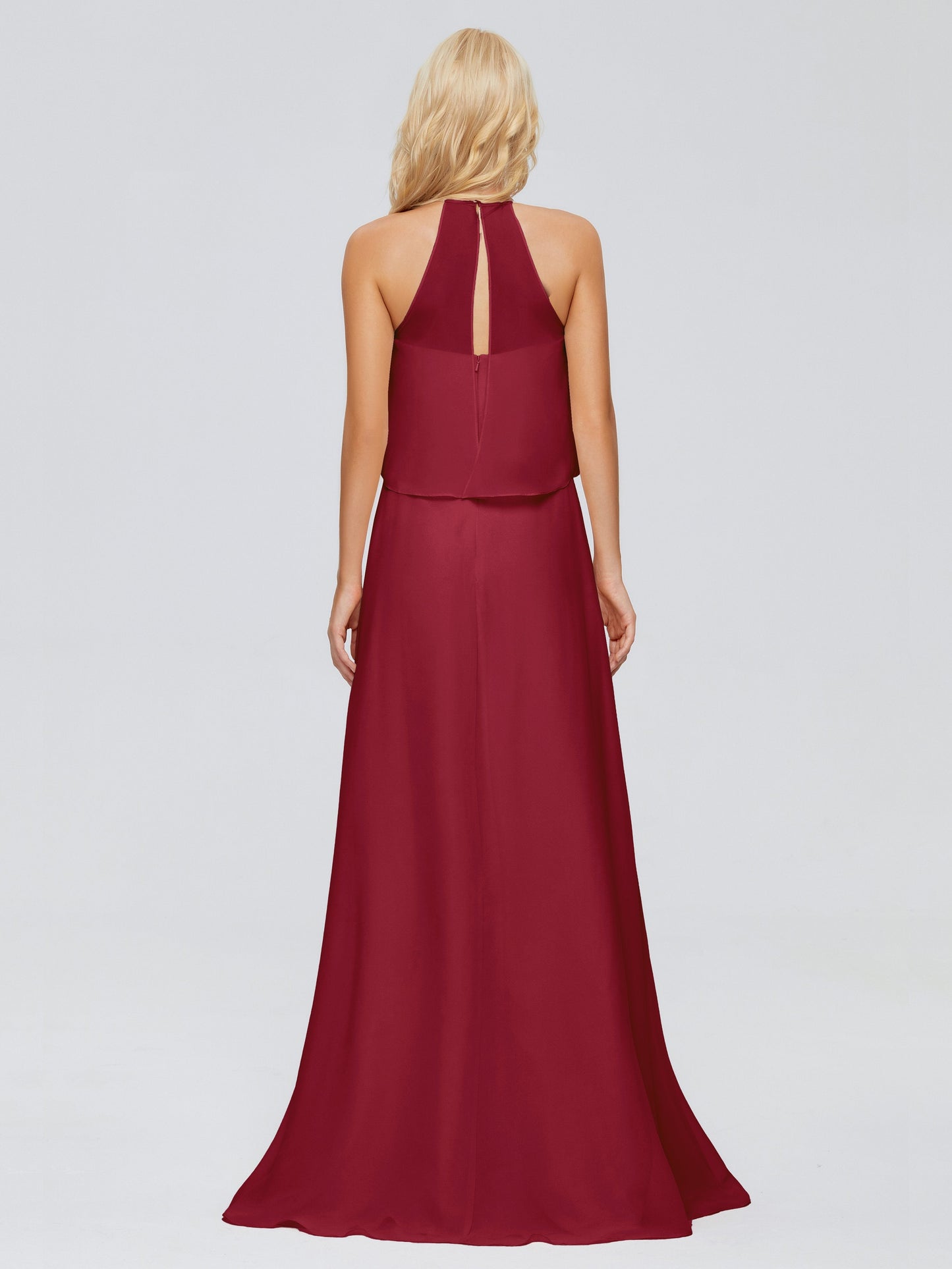 Liliana Column Halter Chiffon Bridesmaid Dresses