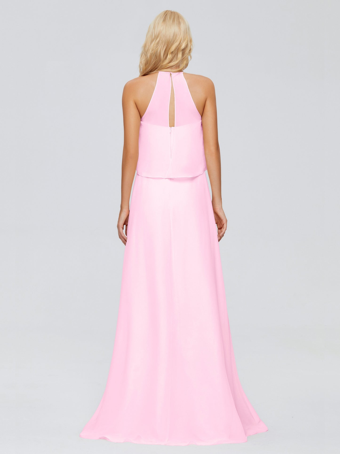 Liliana Column Halter Chiffon Bridesmaid Dresses