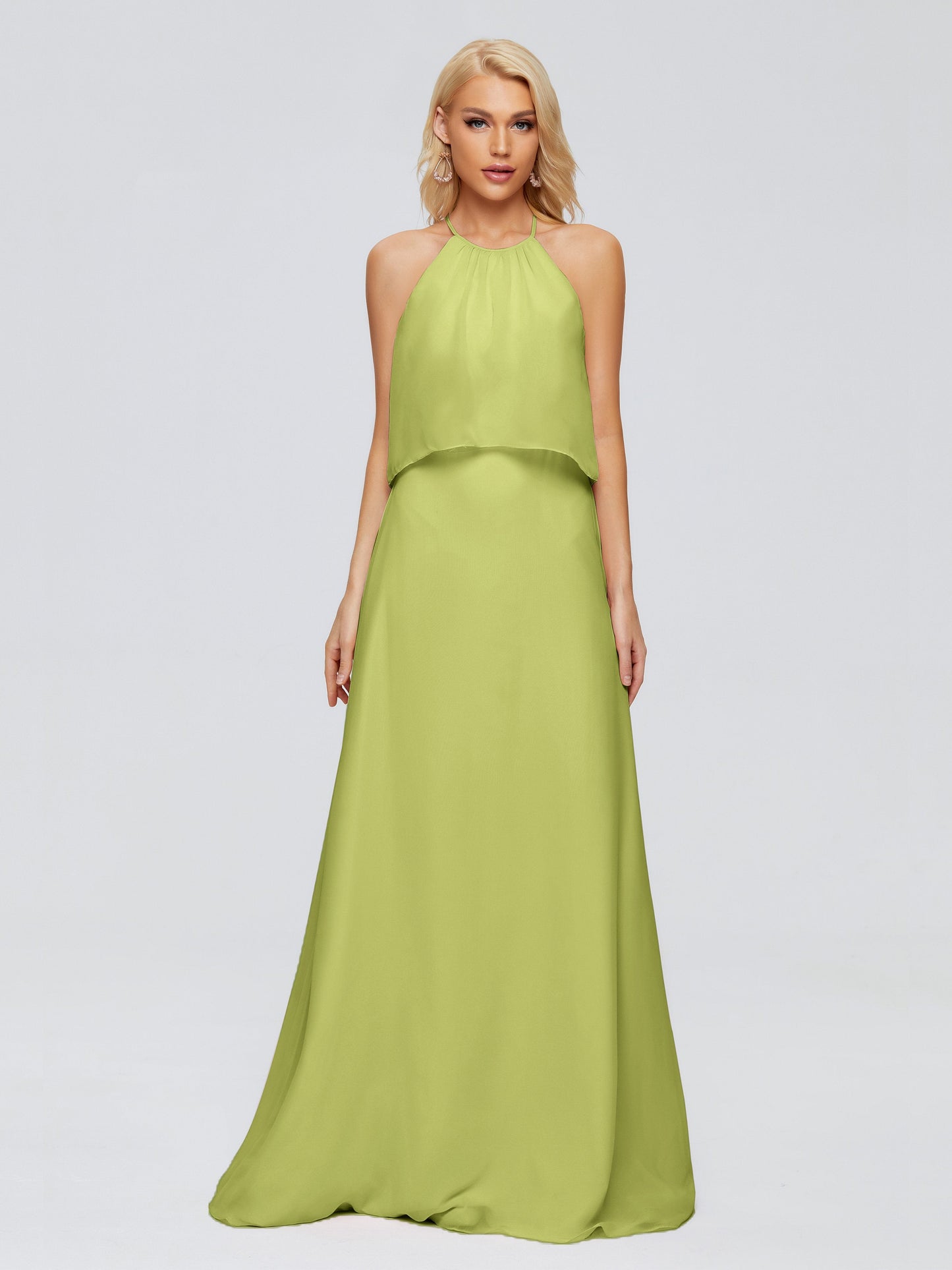 Liliana Column Halter Chiffon Bridesmaid Dresses
