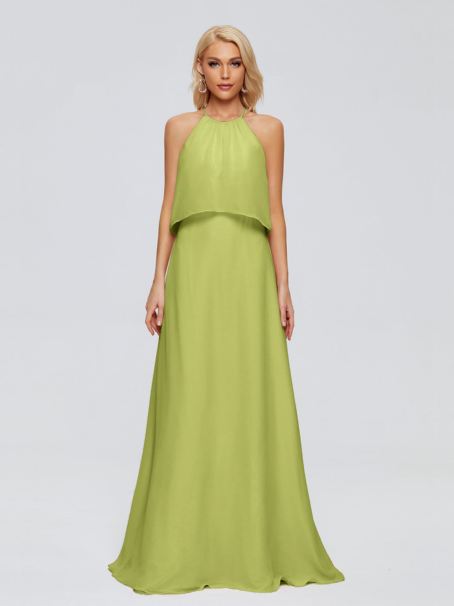 Liliana Column Halter Chiffon Bridesmaid Dresses