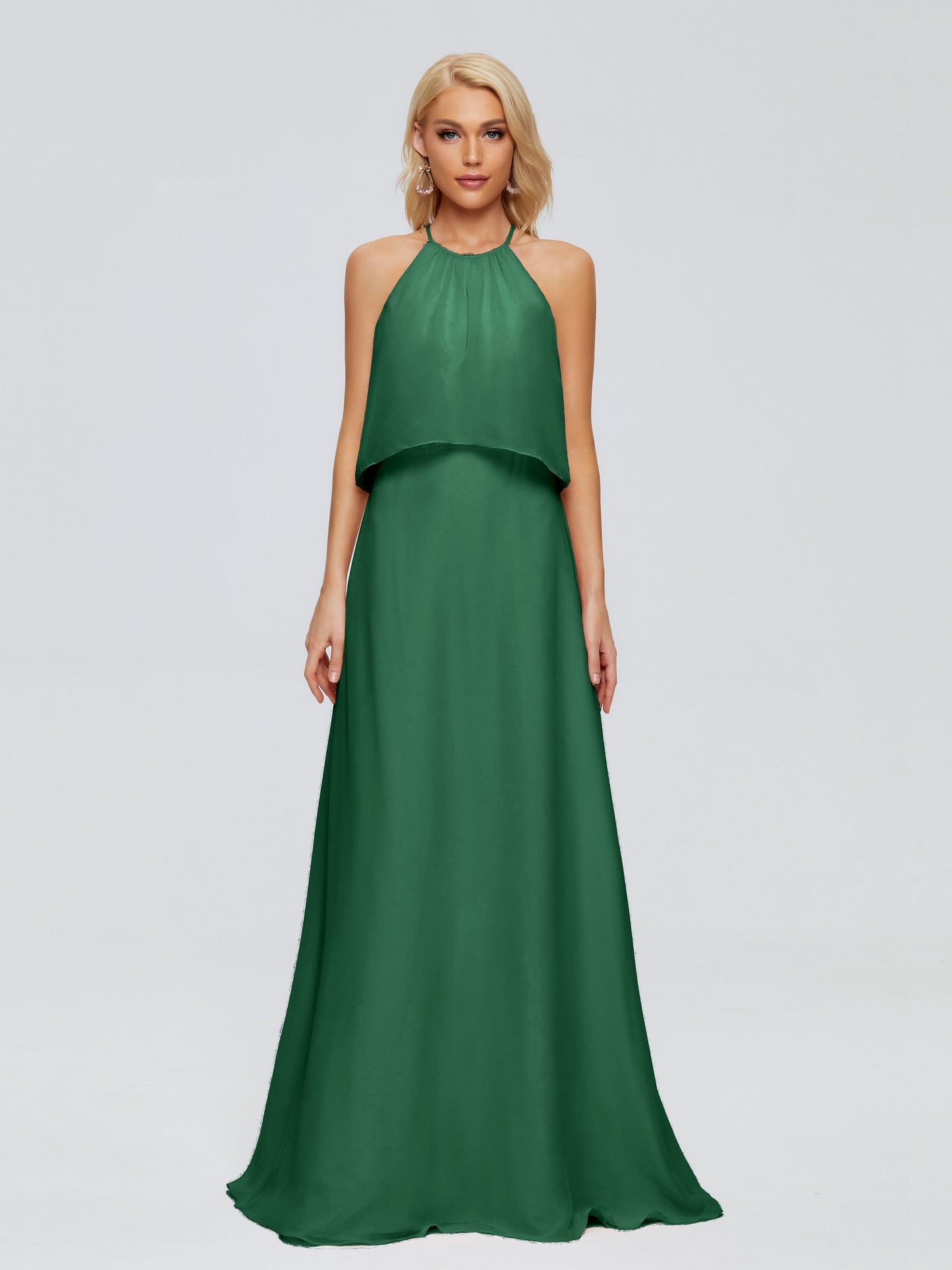 Liliana Column Halter Chiffon Bridesmaid Dresses