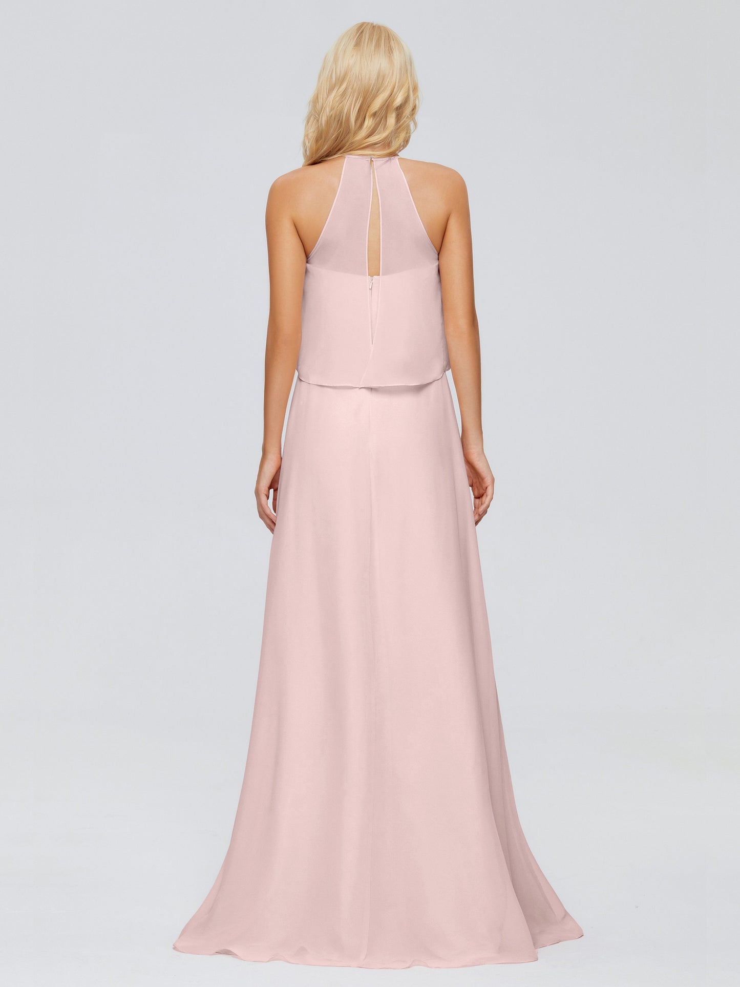 Liliana Column Halter Chiffon Bridesmaid Dresses