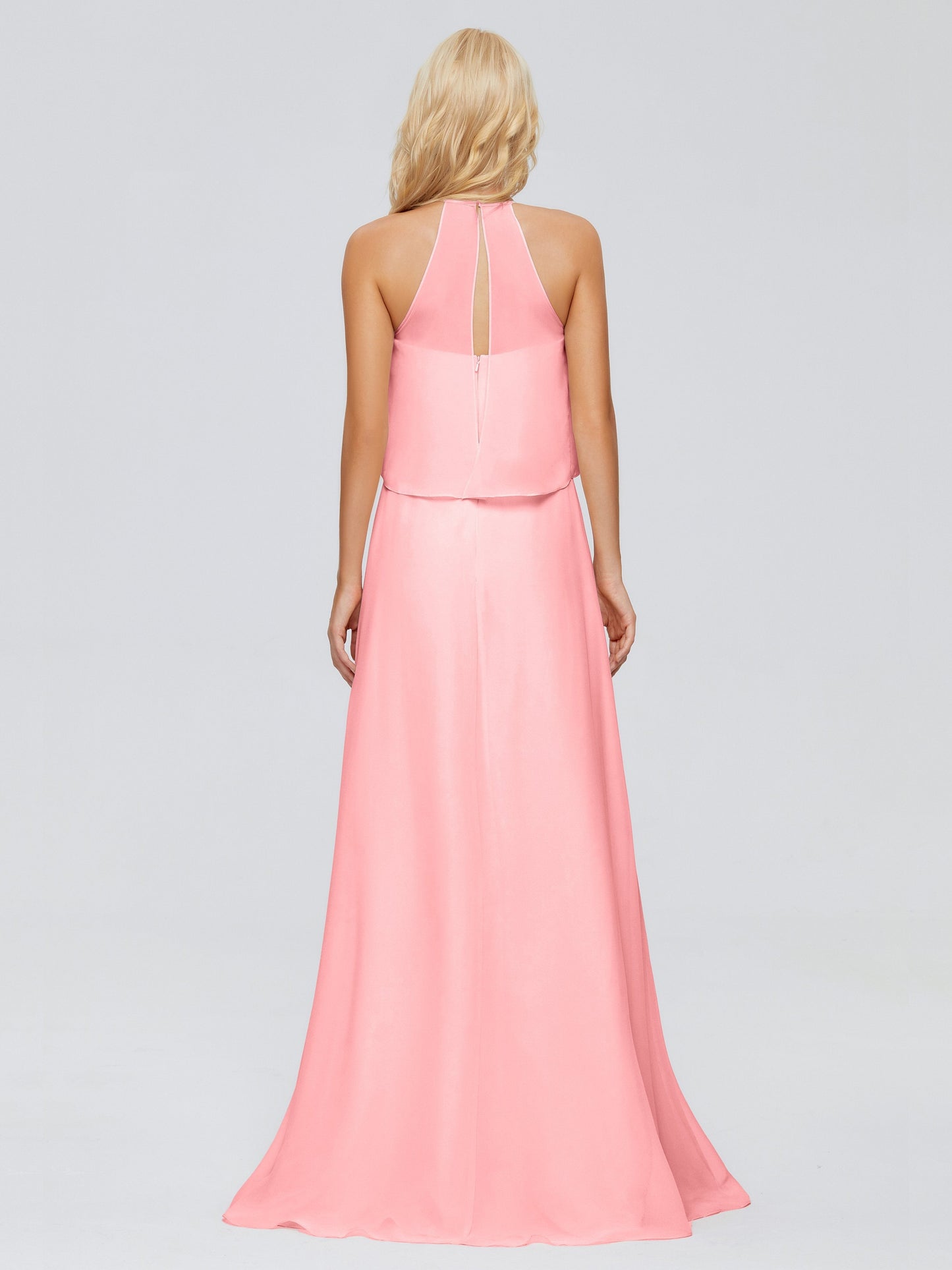 Liliana Column Halter Chiffon Bridesmaid Dresses