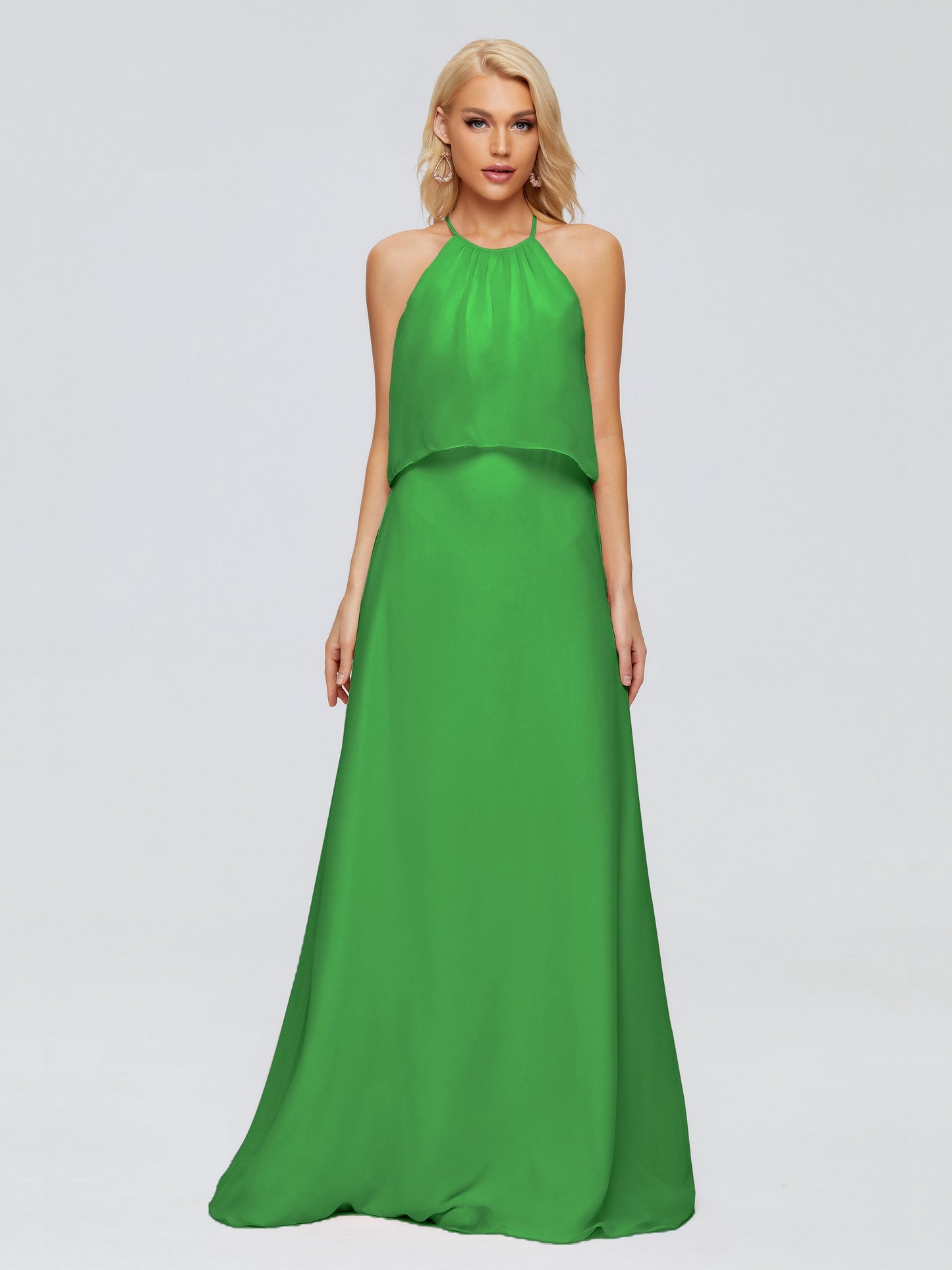 Liliana Column Halter Chiffon Bridesmaid Dresses
