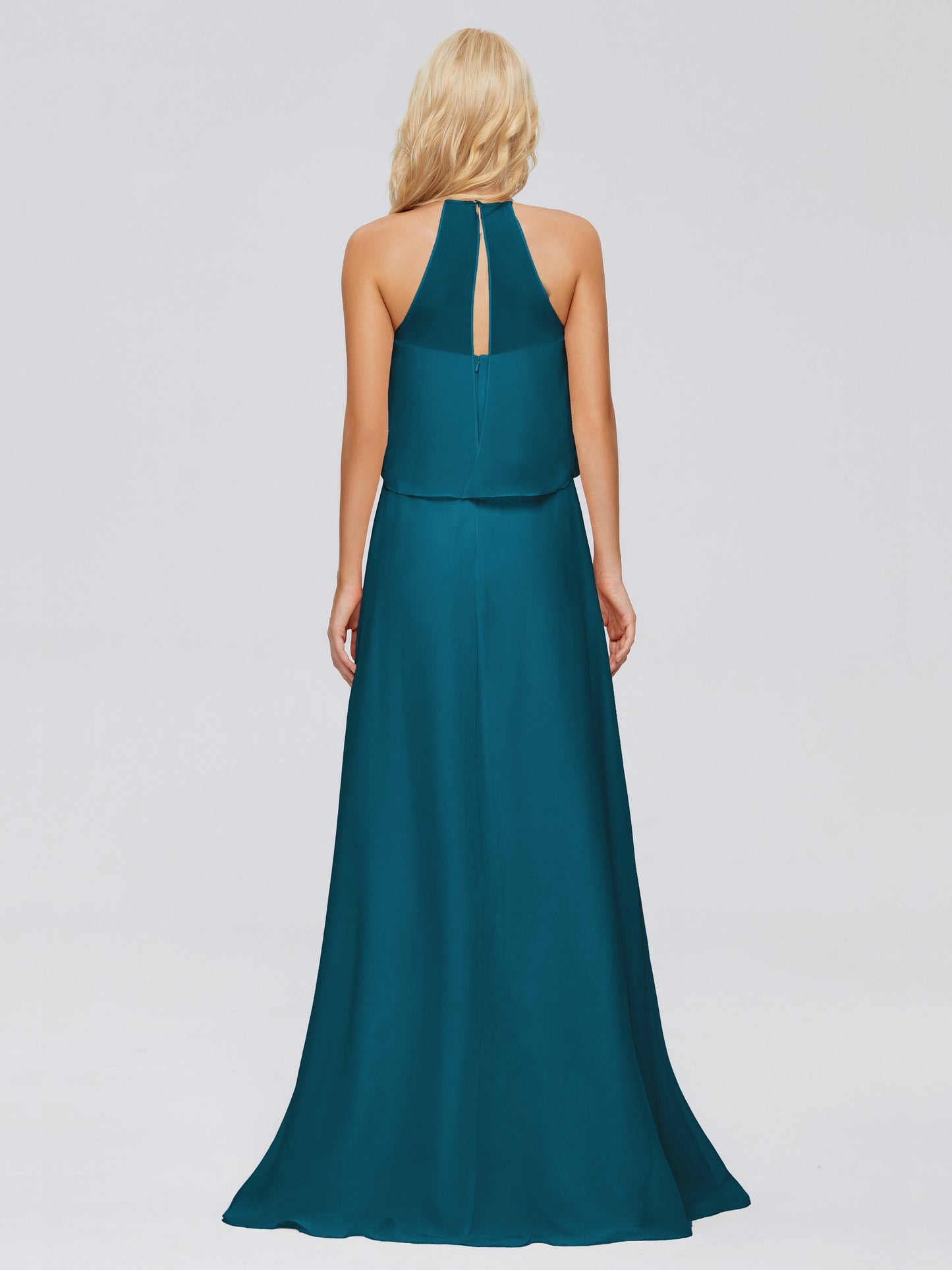 Liliana Column Halter Chiffon Bridesmaid Dresses